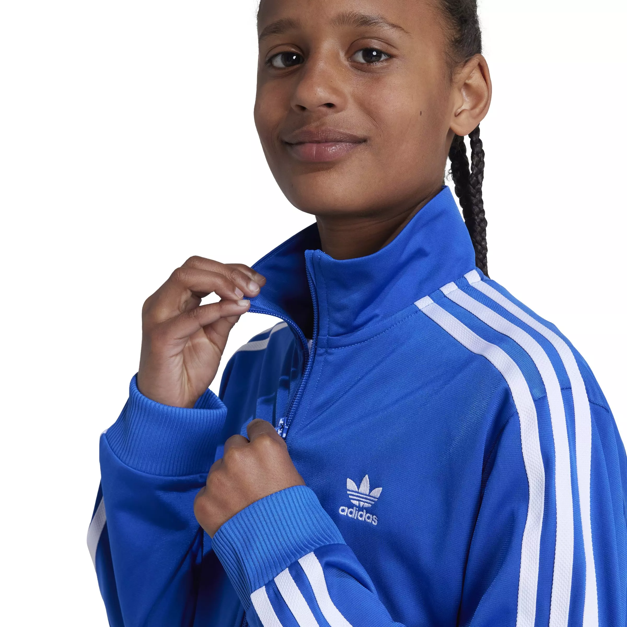 adidas Originals Big Kids' Adicolor Firebird Top - Blue - BLUE