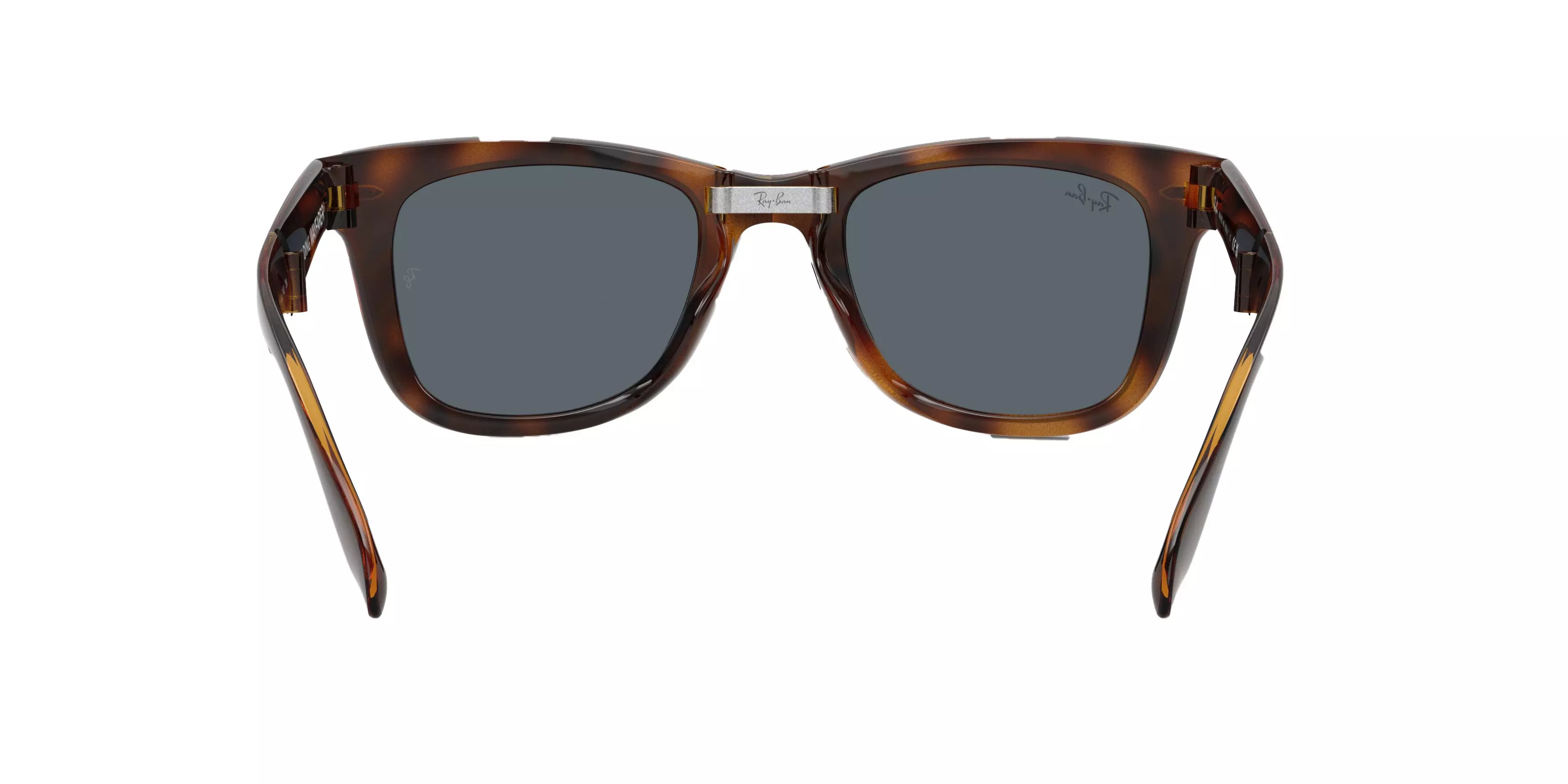 Ray-Ban Wayfarer Folding Classic Blue Sunglasses - Havana - BROWN/BLUE