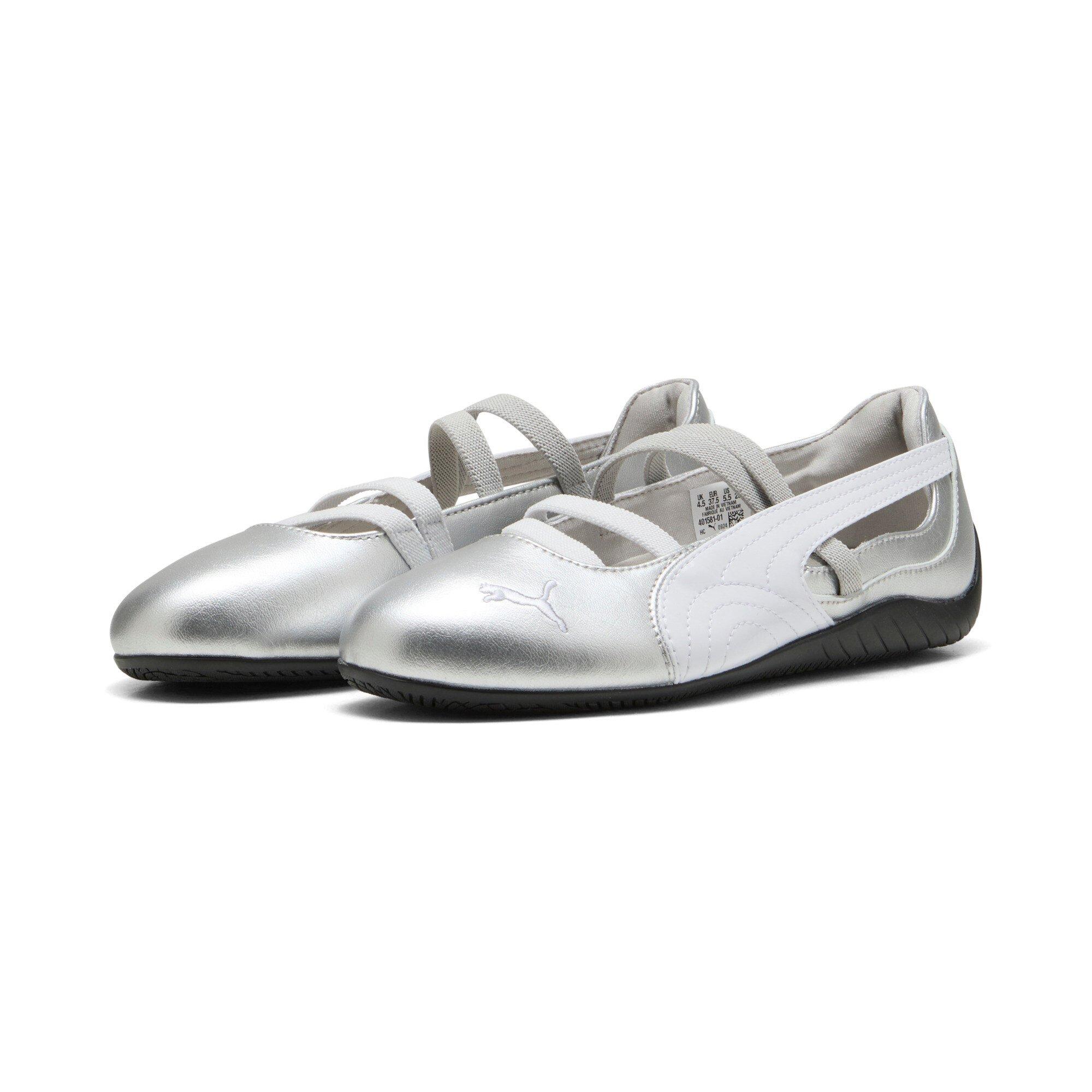 PUMA Speedcat Ballet Metallic "PUMA Silver/PUMA White" Grade School Girls' Shoe - SILVER/WHITE Thumbnail View 3
