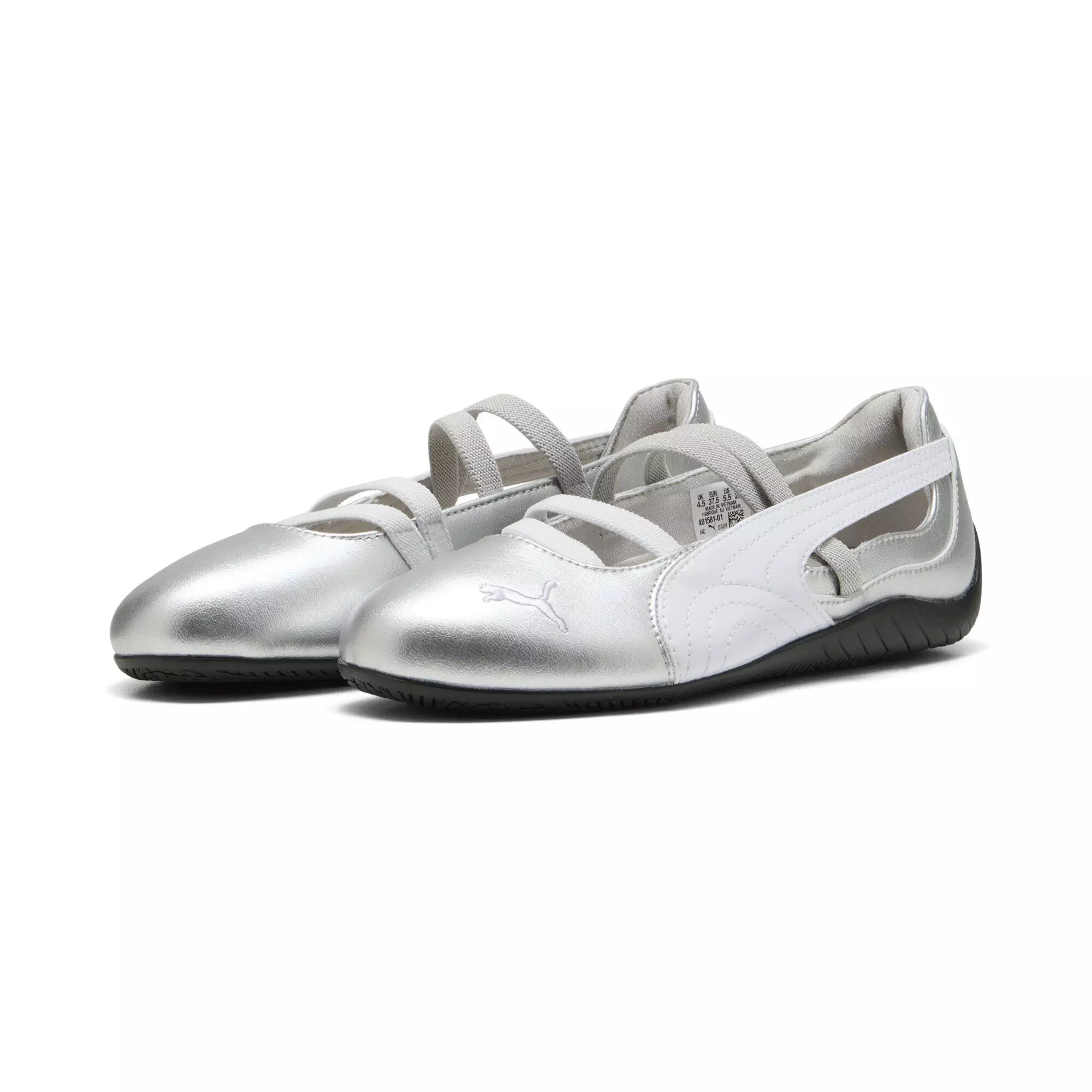PUMA Speedcat Ballet Metallic "PUMA Silver/PUMA White" Grade School Girls' Shoe - SILVER/WHITE