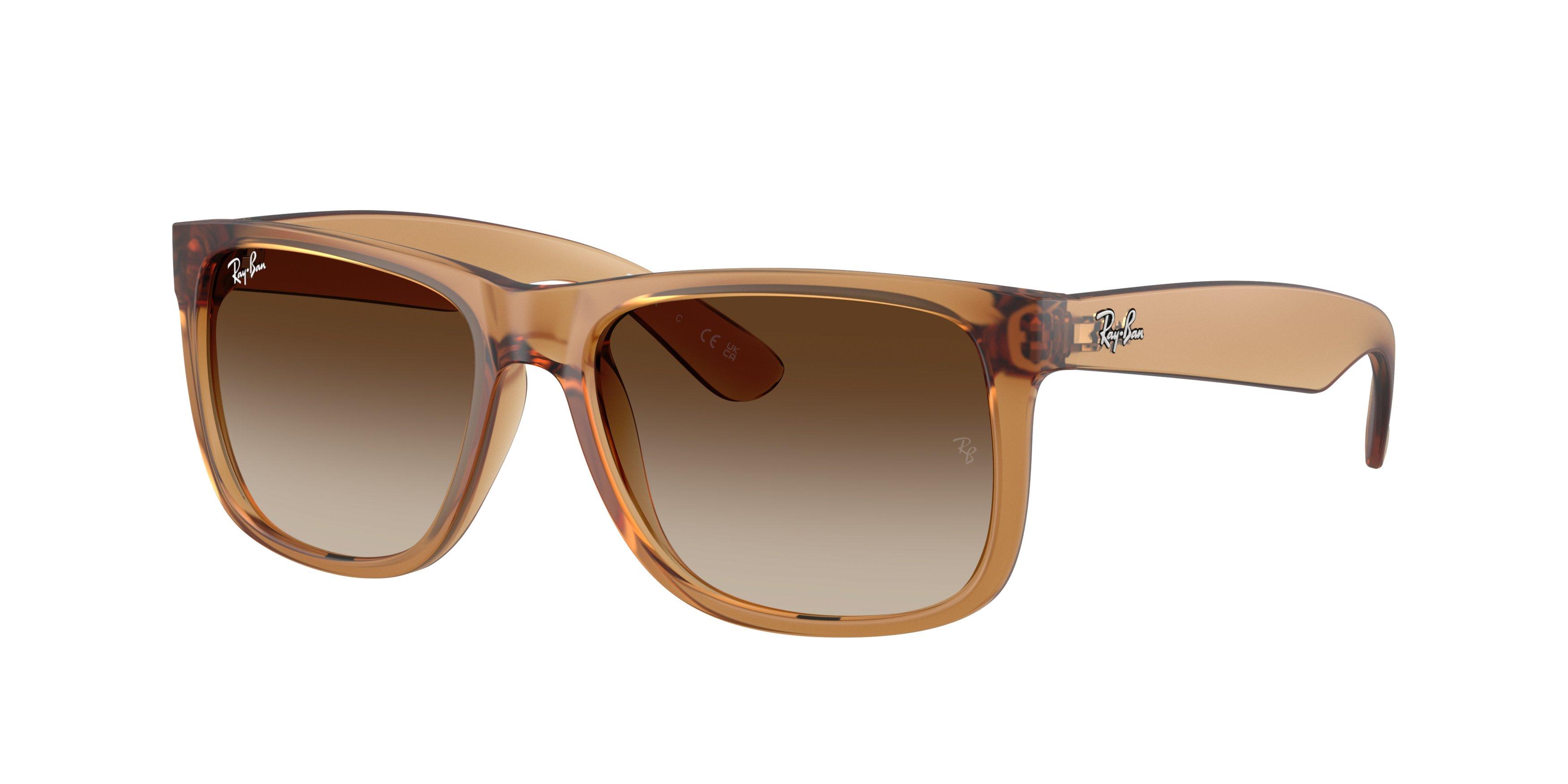 Ray-Ban Justin Classic Brown Gradient Sunglasses - Rubber Beige - BEIGE/BROWN Thumbnail View 1
