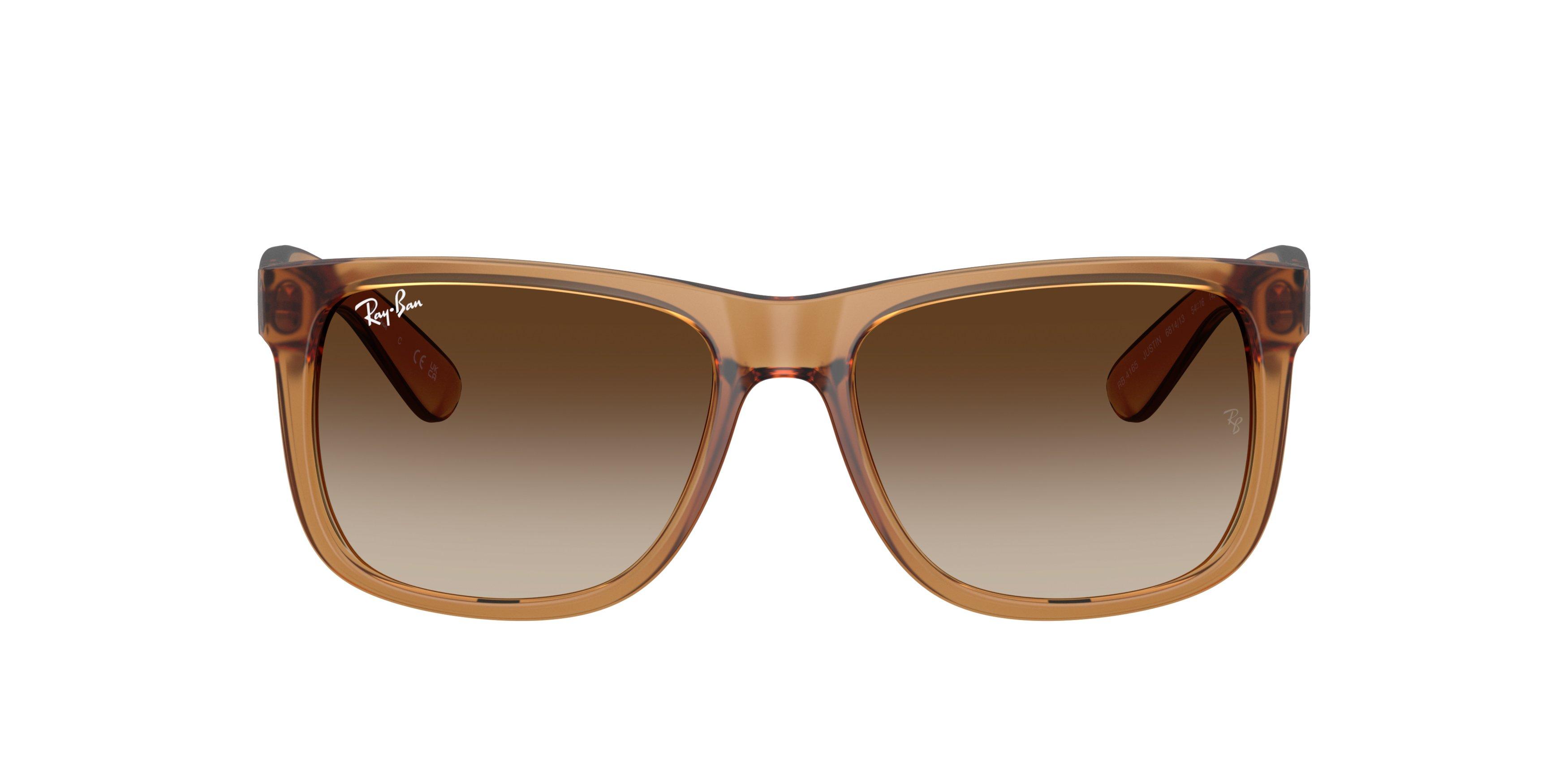Ray-Ban Justin Classic Brown Gradient Sunglasses - Rubber Beige - BEIGE/BROWN Thumbnail View 3