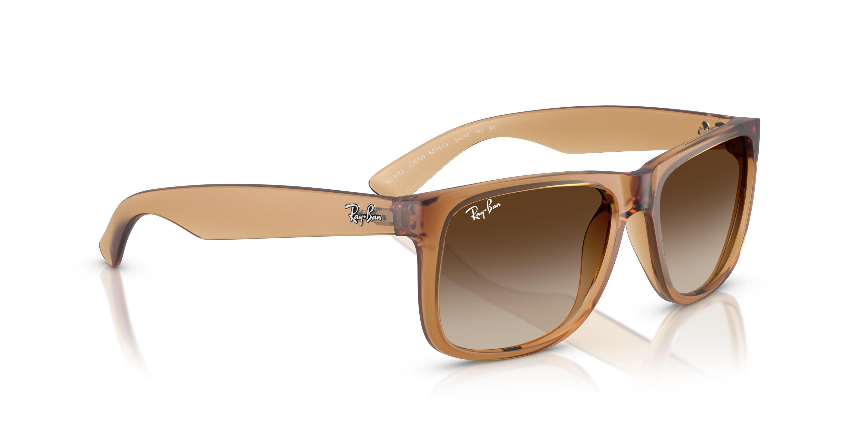 Ray-Ban Justin Classic Brown Gradient Sunglasses - Rubber Beige - BEIGE/BROWN Thumbnail View 4
