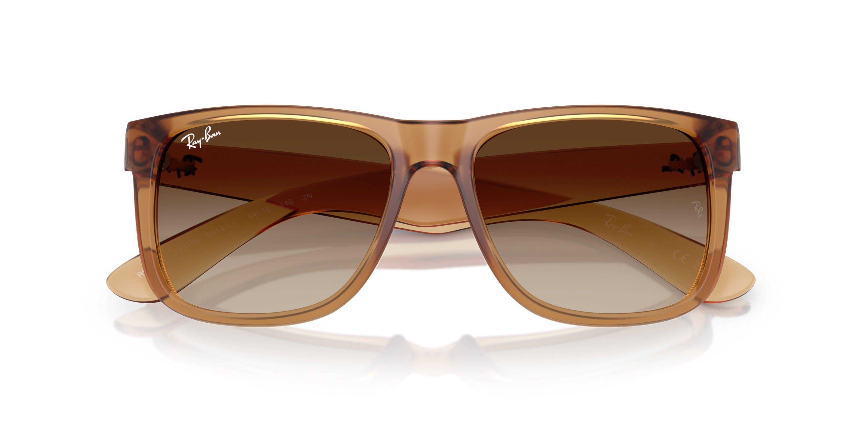 Ray-Ban Justin Classic Brown Gradient Sunglasses - Rubber Beige - BEIGE/BROWN Thumbnail View 5