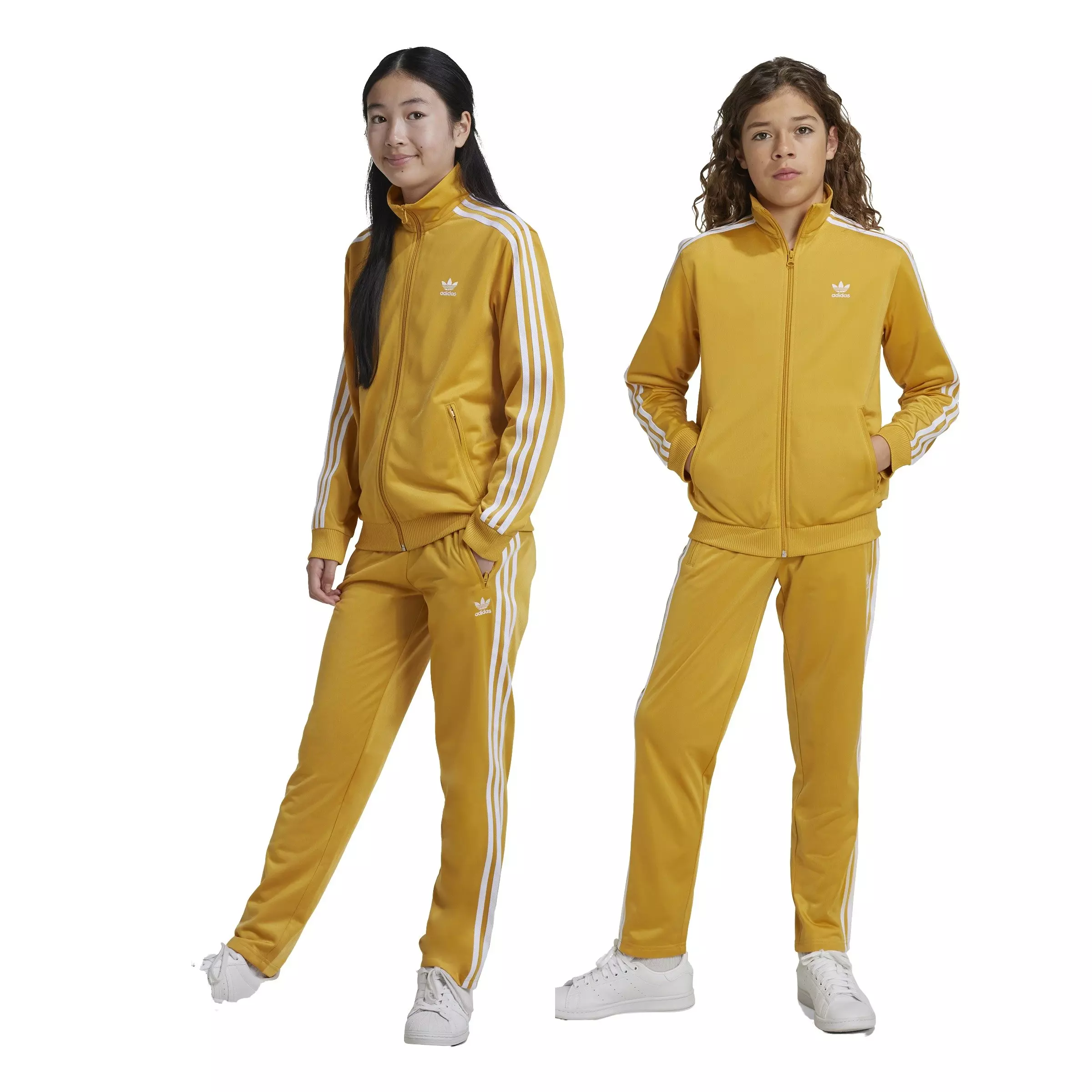 adidas Originals Big Kids' adicolor Firebird Tracksuit Bottoms -Yellow - YELLOW