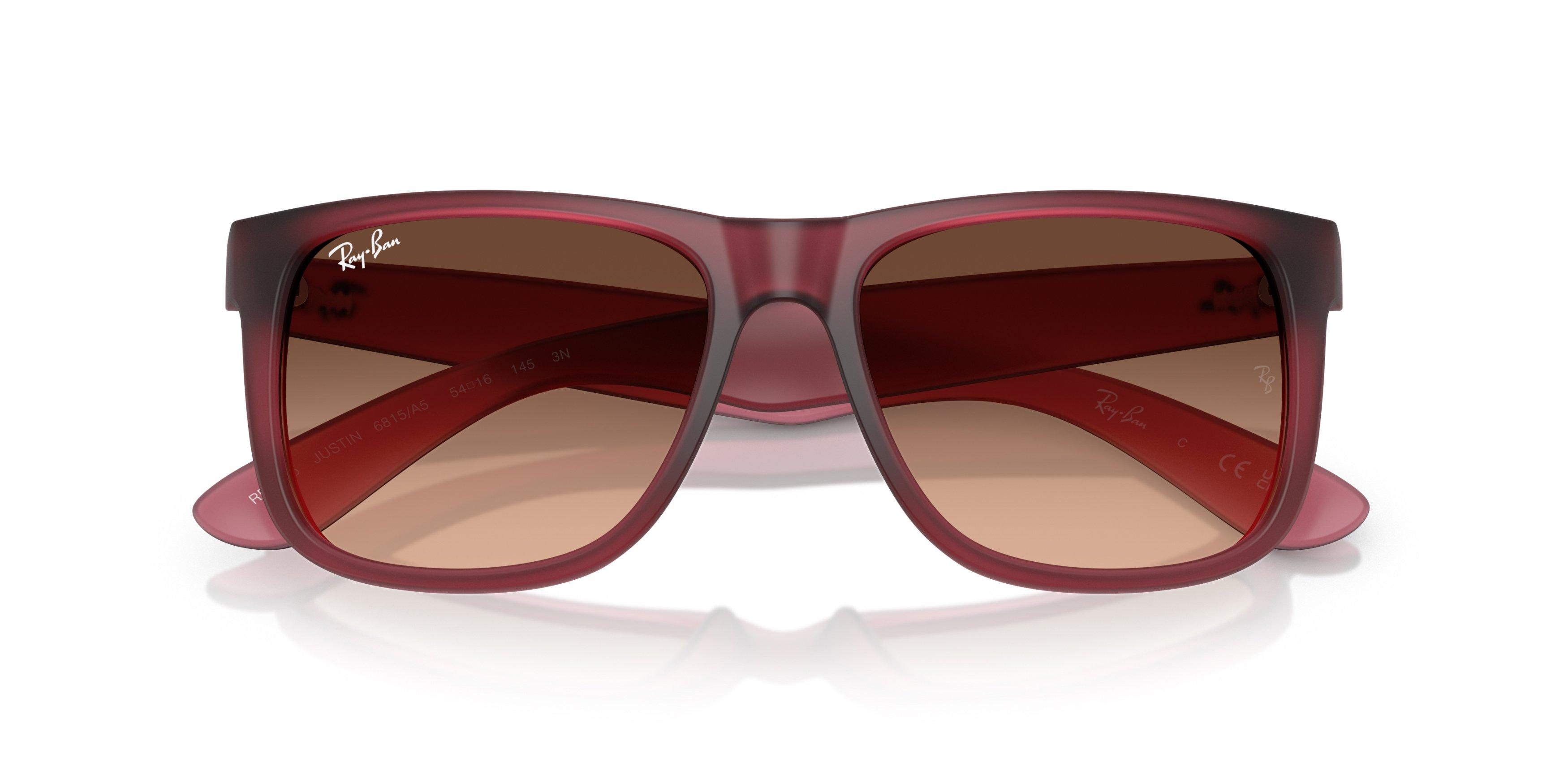 Ray-Ban Justin Classic Brown Pink Gradient Sunglasses - Rubber Violet - PURPLE/BROWN PINK Thumbnail View 5