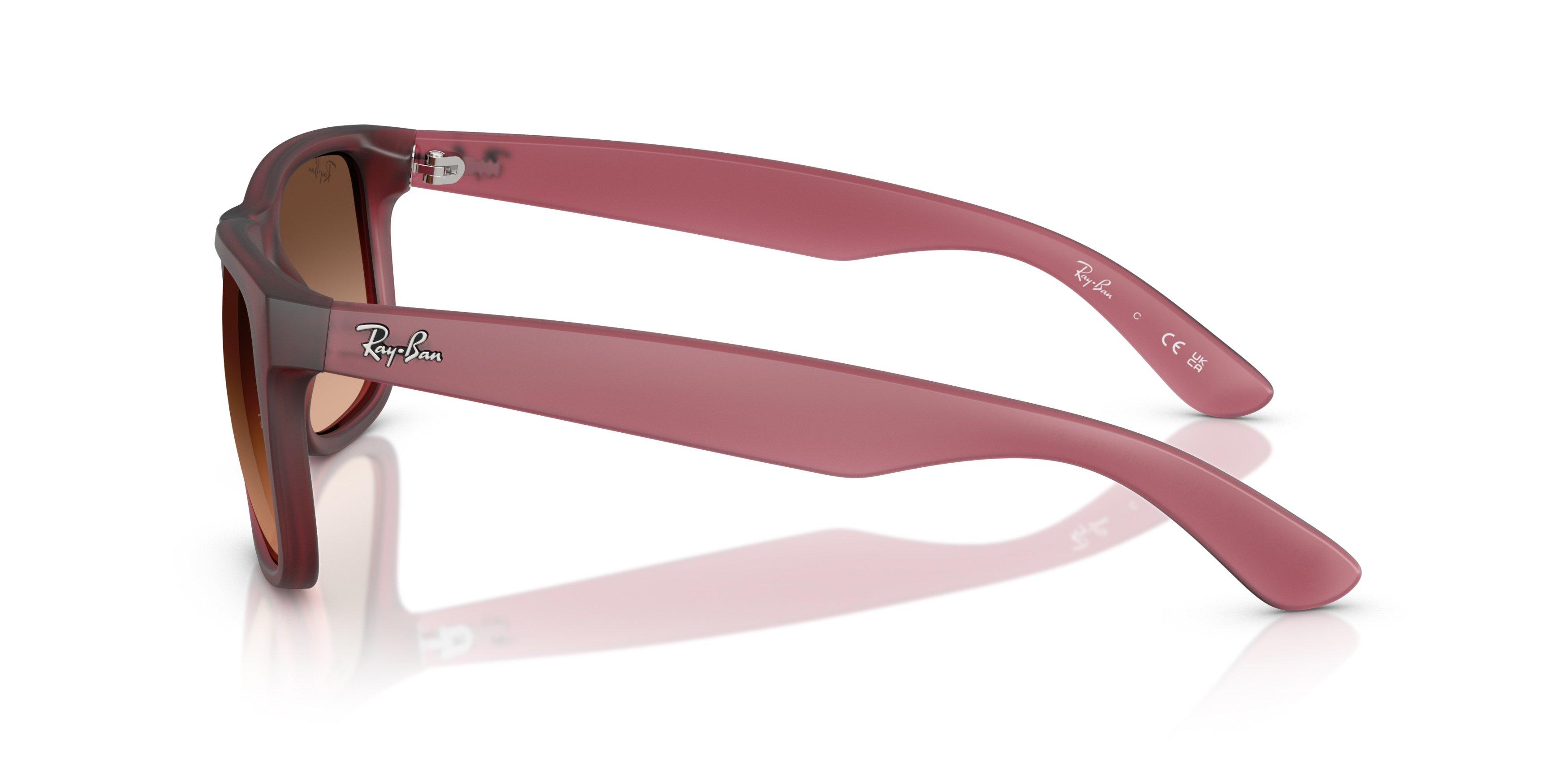 Ray-Ban Justin Classic Brown Pink Gradient Sunglasses - Rubber Violet - PURPLE/BROWN PINK Thumbnail View 6