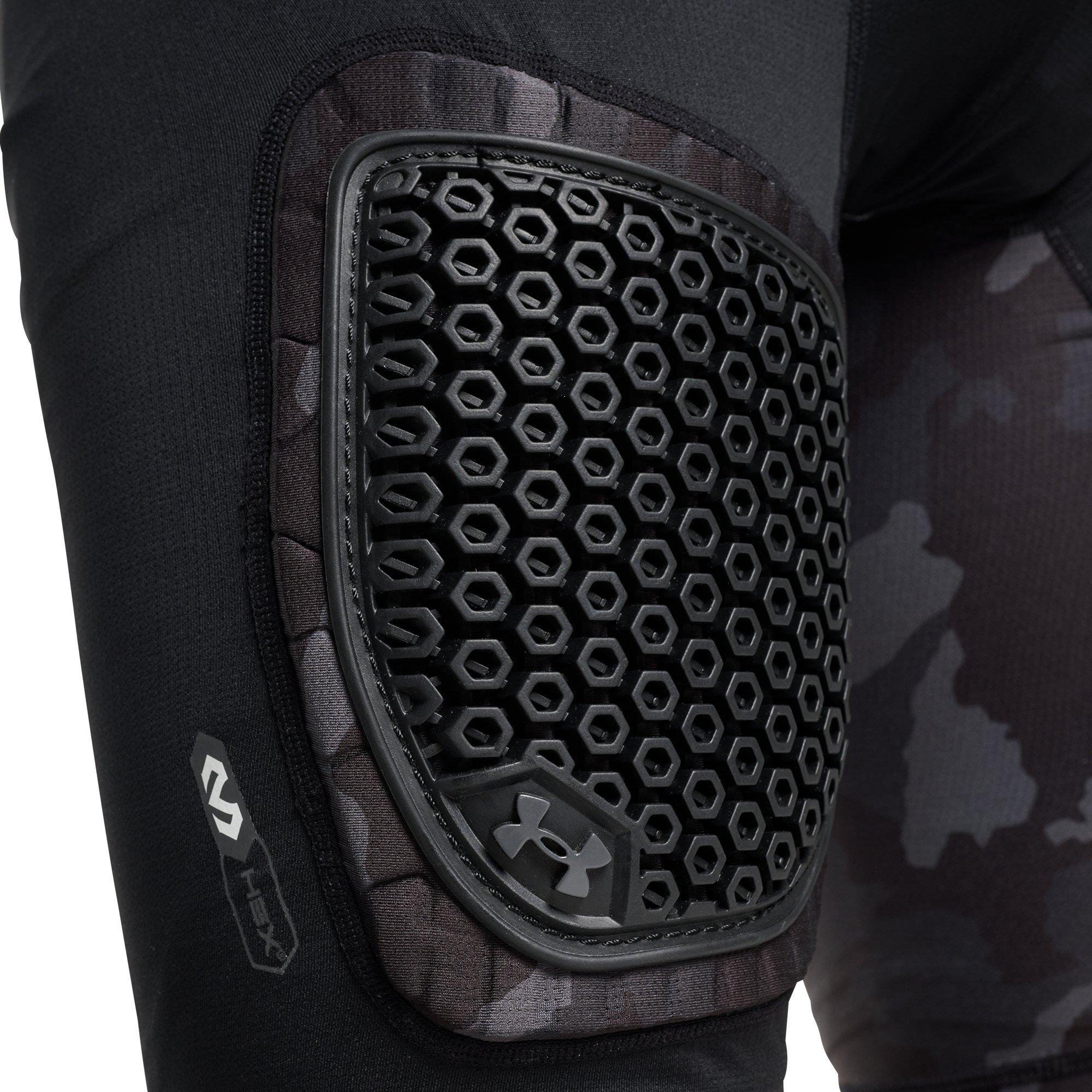 Under Armour Men's Gameday Pro 5-Pad Football Girdle - Camo Black/Grey - CAMO BLACK/GREY