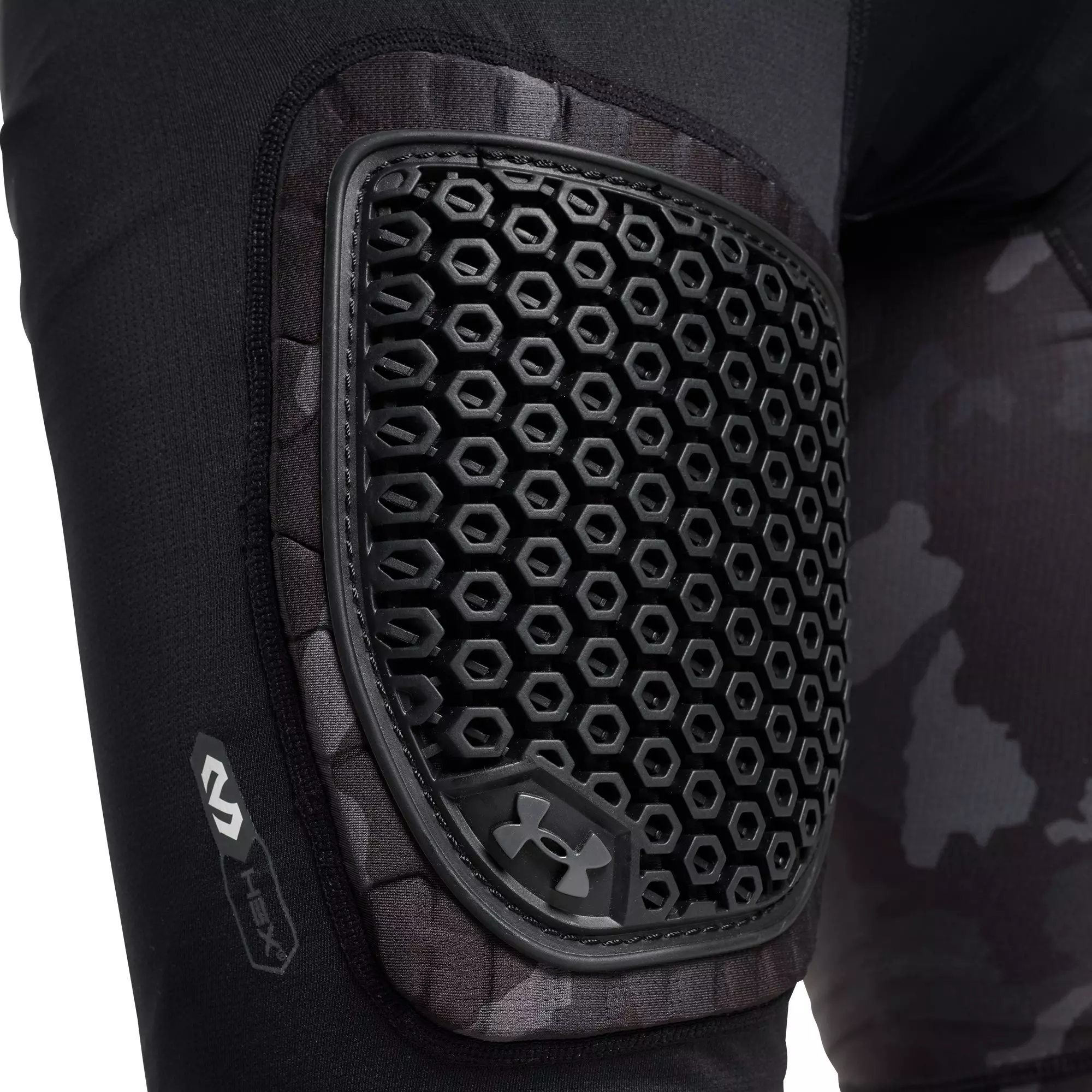 Under Armour Men's Gameday Pro 5-Pad Football Girdle - Camo Black/Grey - CAMO BLACK/GREY