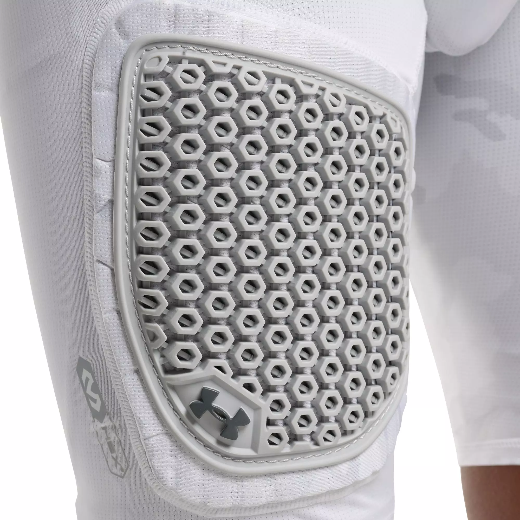 Under Armour Men's Gameday Pro 5-Pad Football Girdle - Camo White/Grey - CAMO WHITE/GREY