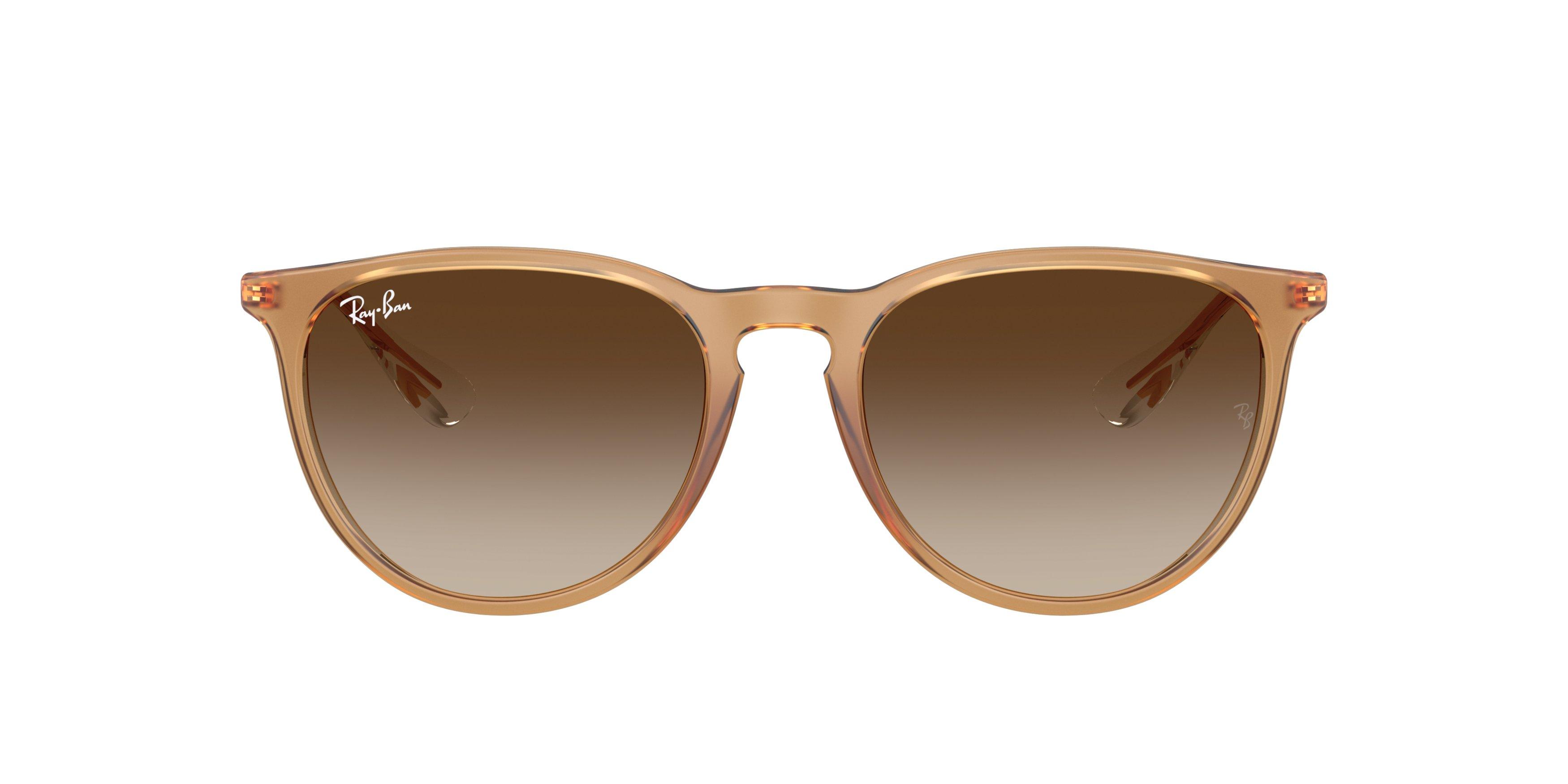 Ray-Ban Erika Brown Gradient Sunglasses - Rubber Beige - BROWN Thumbnail View 3