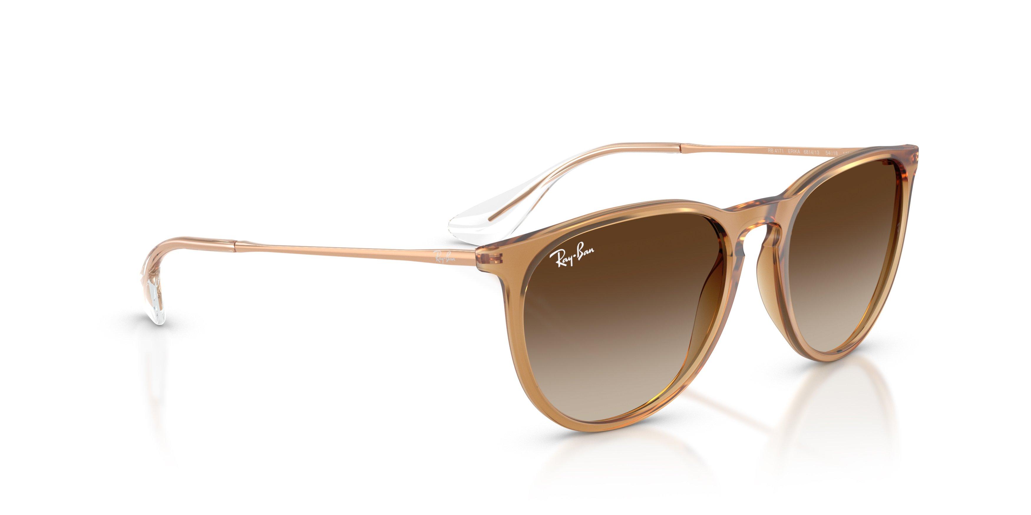 Ray-Ban Erika Brown Gradient Sunglasses - Rubber Beige - BROWN Thumbnail View 4