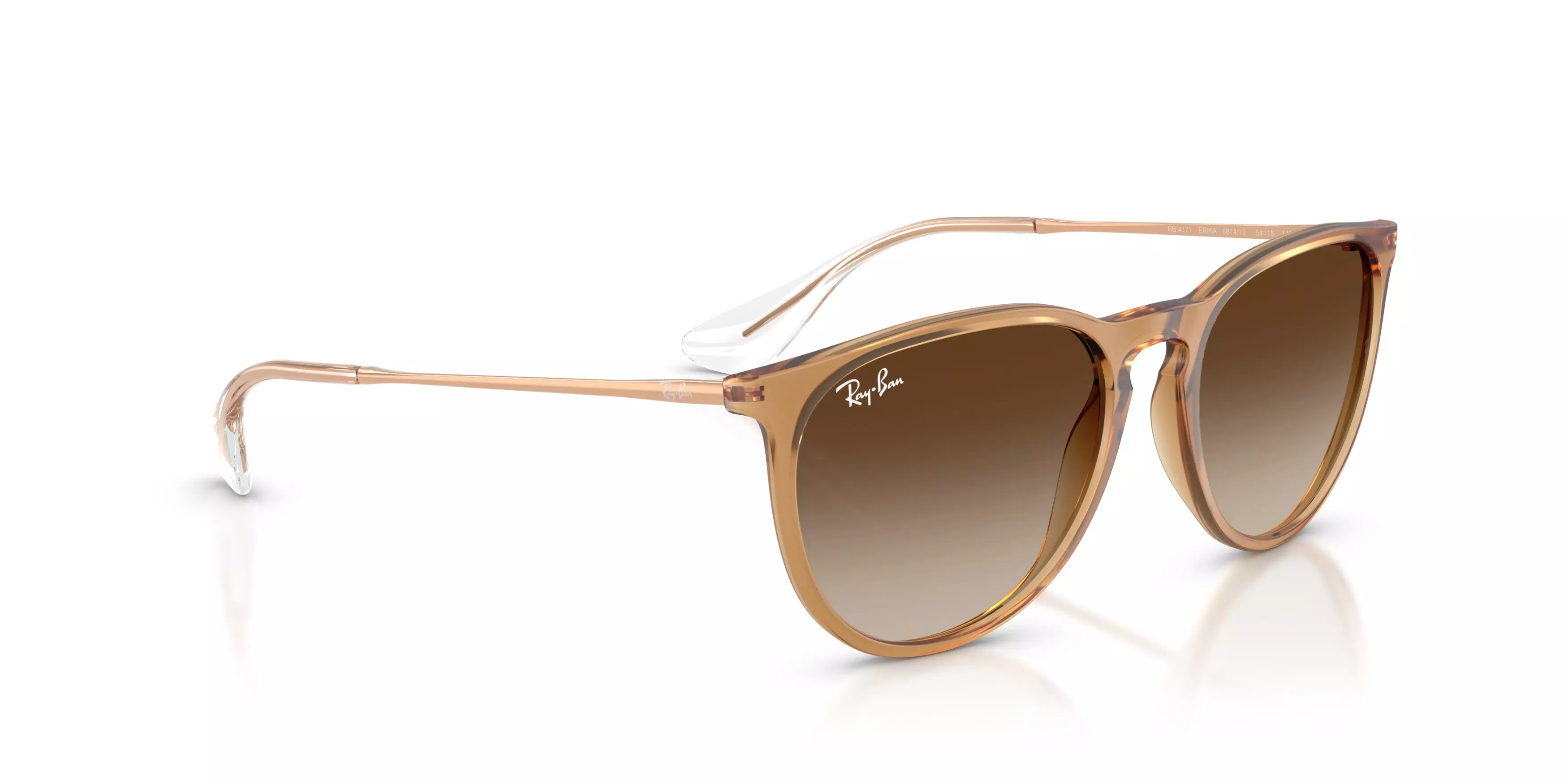 Ray-Ban Erika Brown Gradient Sunglasses - Rubber Beige - BROWN