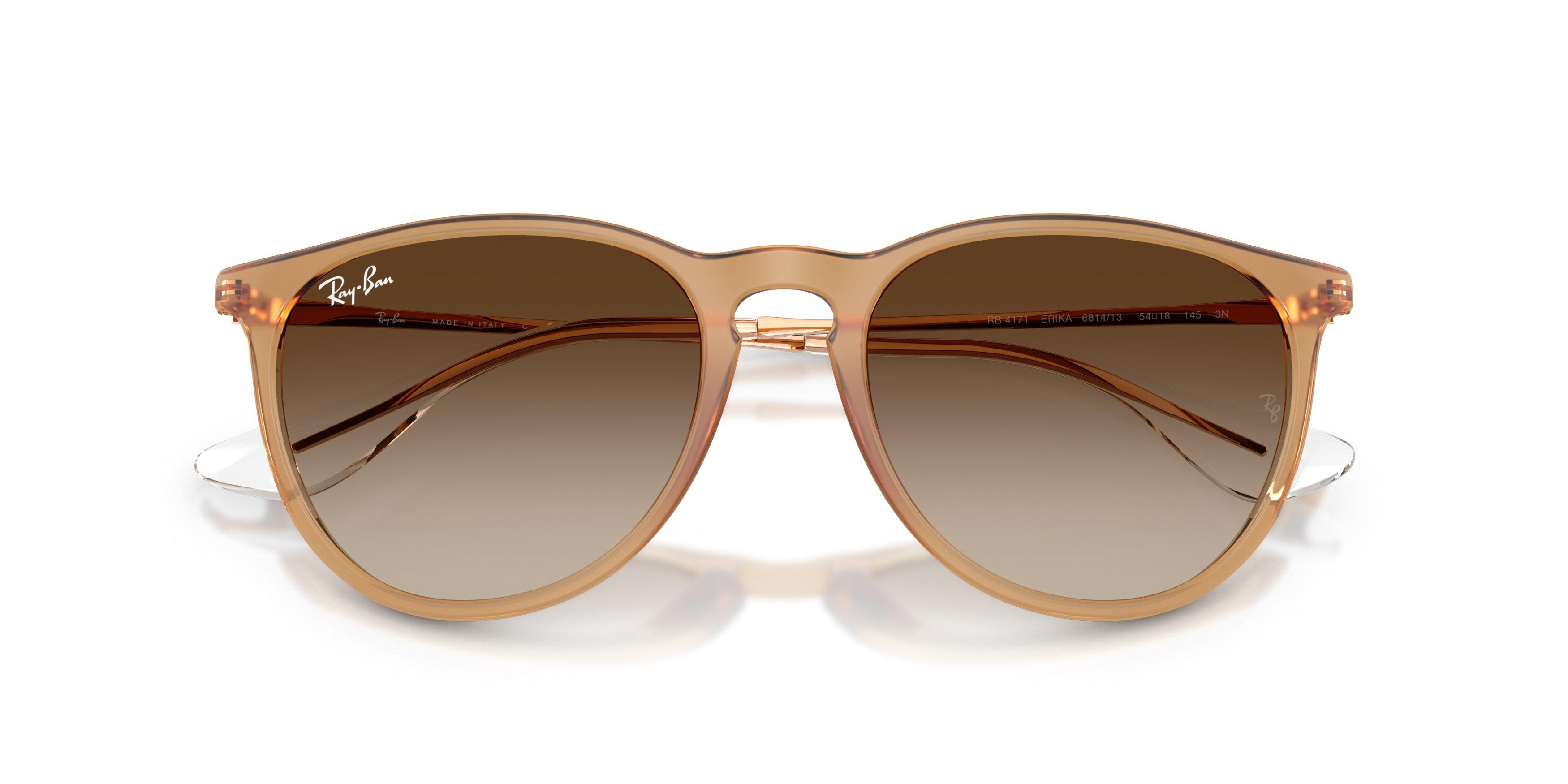 Ray-Ban Erika Brown Gradient Sunglasses - Rubber Beige - BROWN Thumbnail View 5