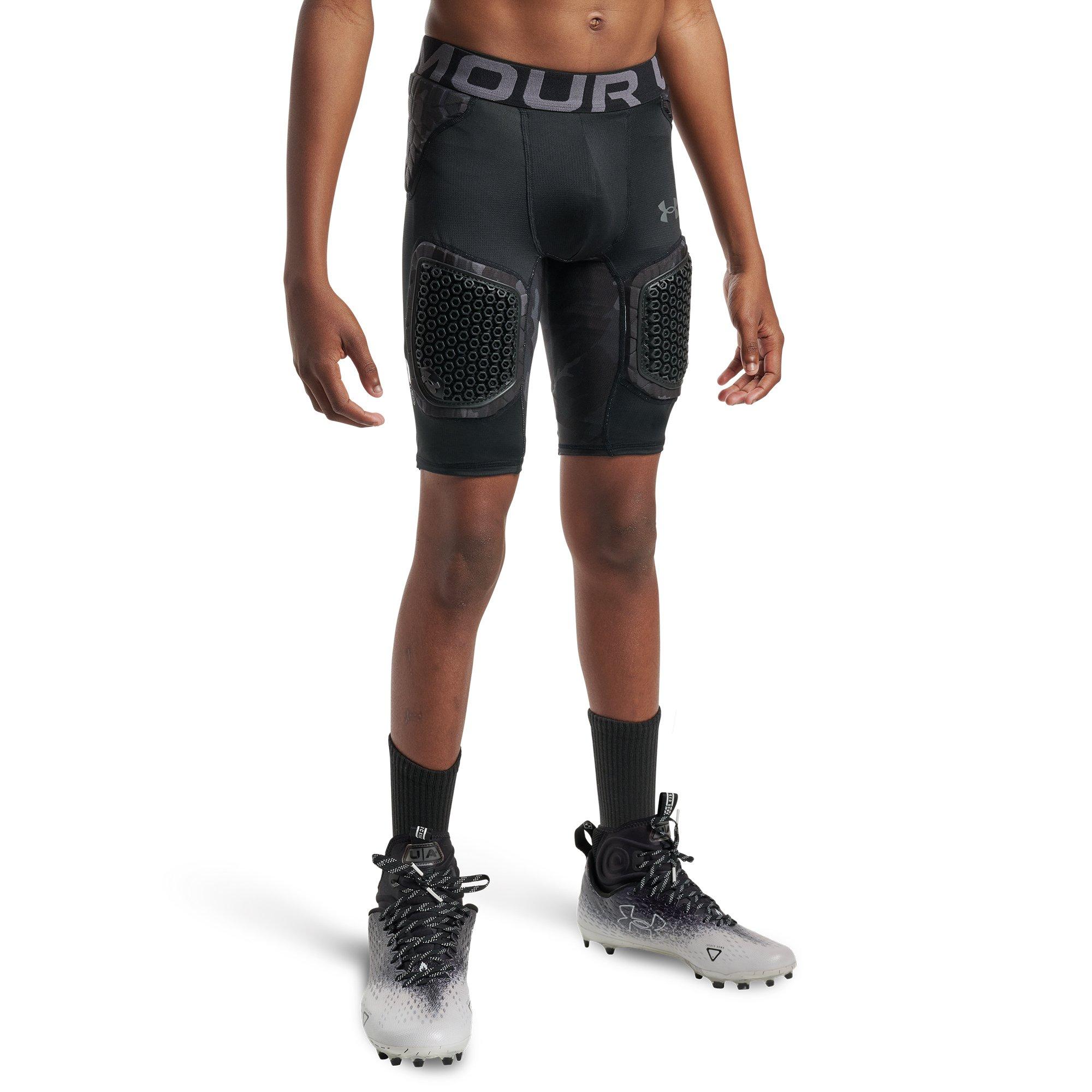Under Armour Big Boys' Gameday Pro 5-Pad Football Girdle - Camo Black/Grey - CAMO BLACK/GREY