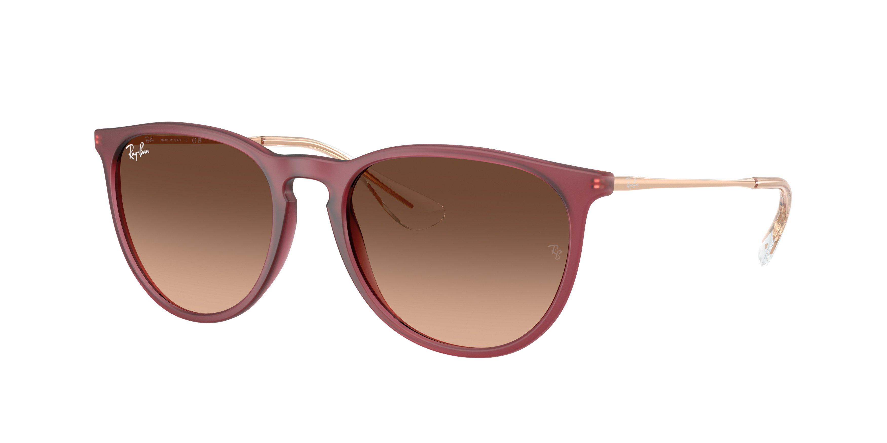 Ray-Ban Erika Brown Pink Gradient Sunglasses - Rubber Violet - PURPLE/PINK Thumbnail View 1