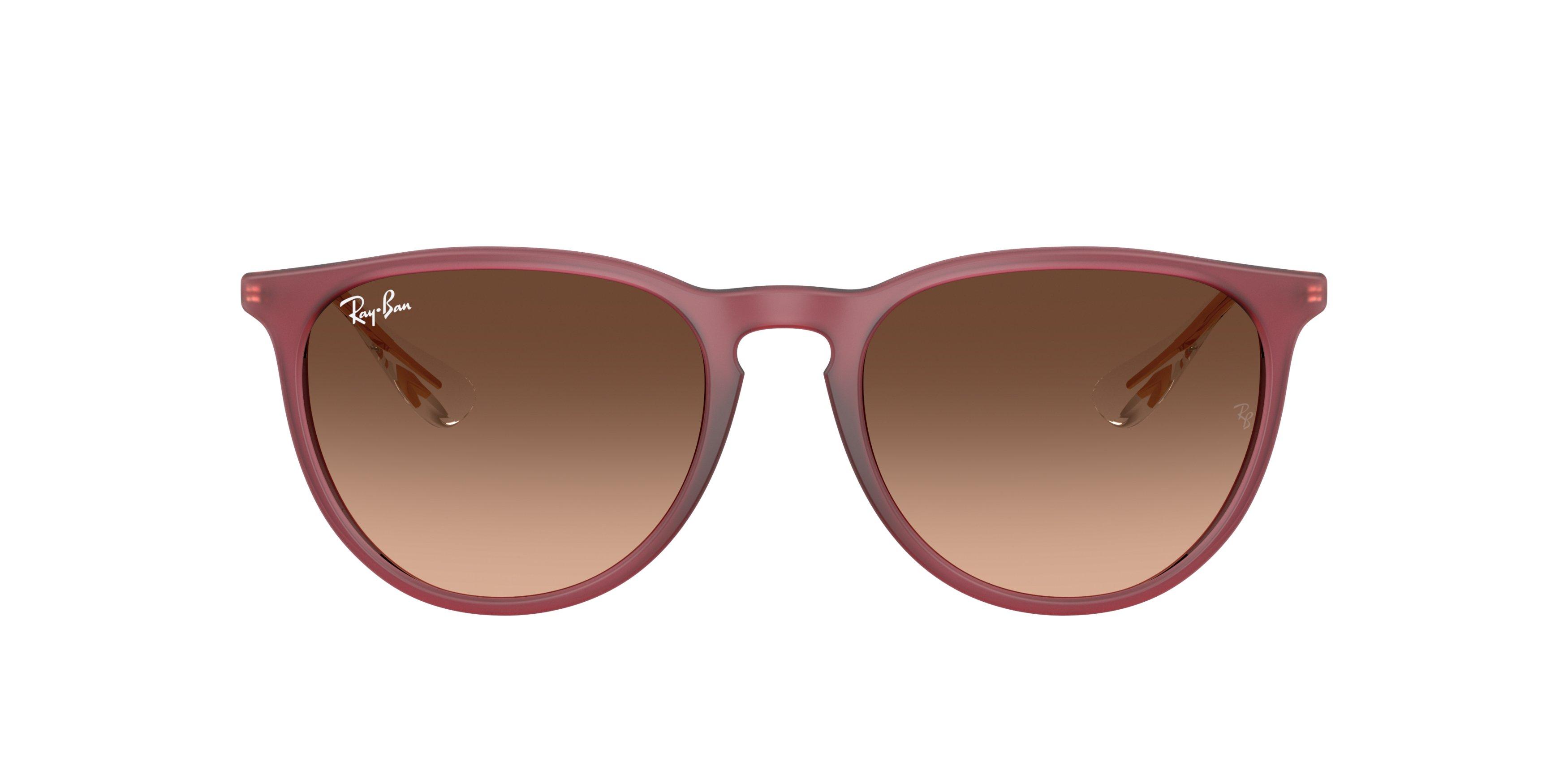Ray-Ban Erika Brown Pink Gradient Sunglasses - Rubber Violet - PURPLE/PINK Thumbnail View 3