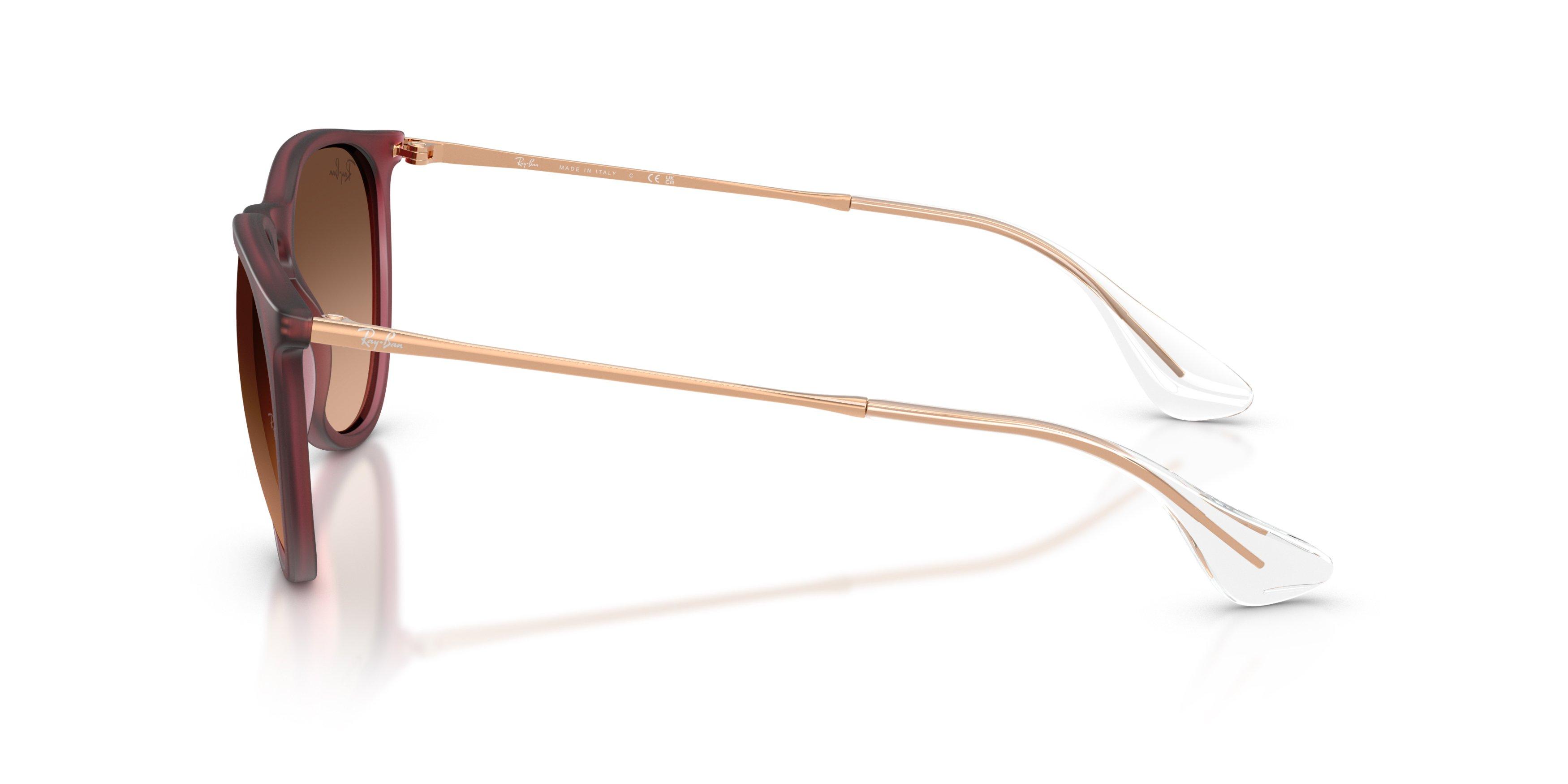 Ray-Ban Erika Brown Pink Gradient Sunglasses - Rubber Violet - PURPLE/PINK Thumbnail View 6