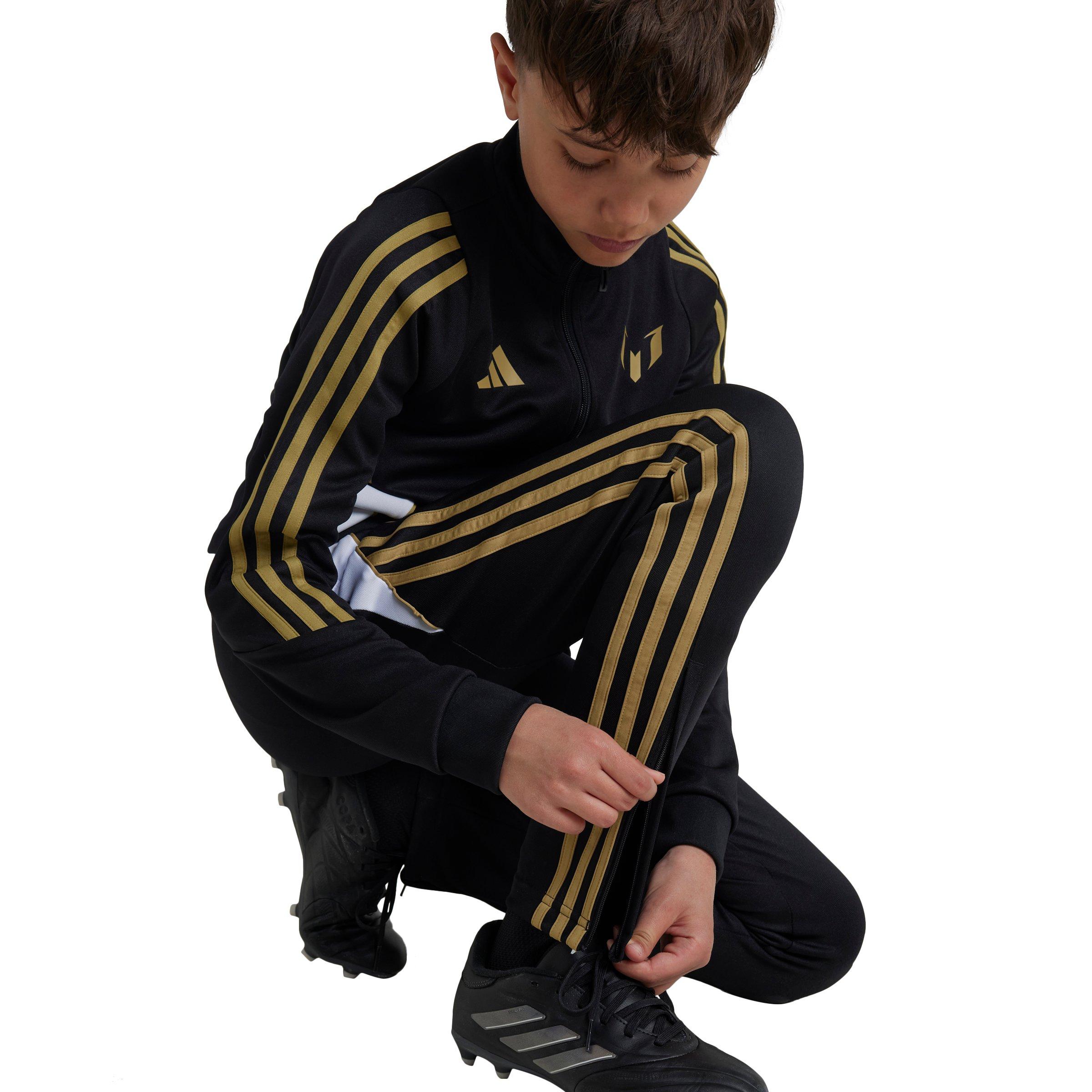 adidas Big Kids' Messi Training Tracksuit Bottoms - Black - BLACK Thumbnail View 4