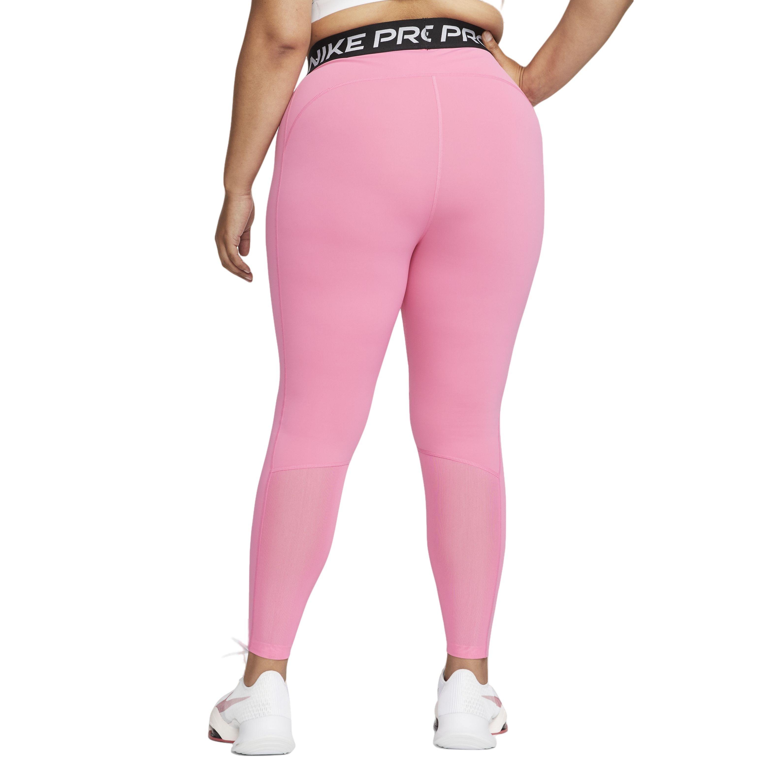 Nike Performance PLUS SIZE - Leggings - pinksicle/black/(white)/white 