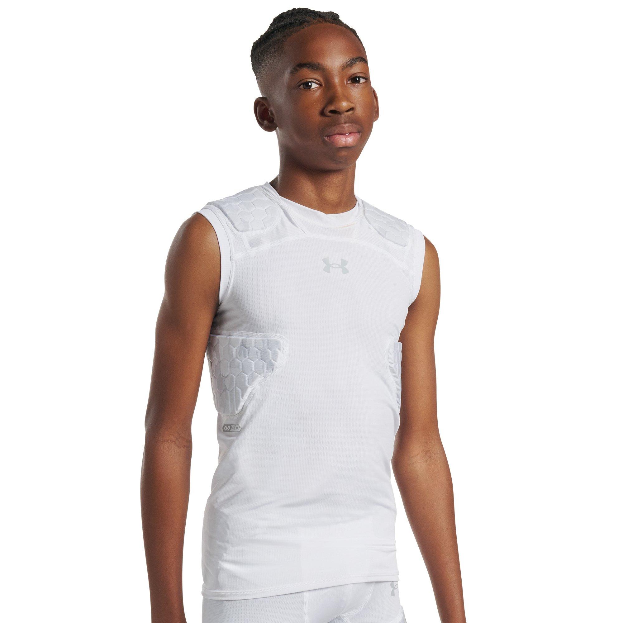 Under Armour Big Boys' Gameday Pro 5-Pad Top - Camo White/Grey - CAMO WHITE/GREY