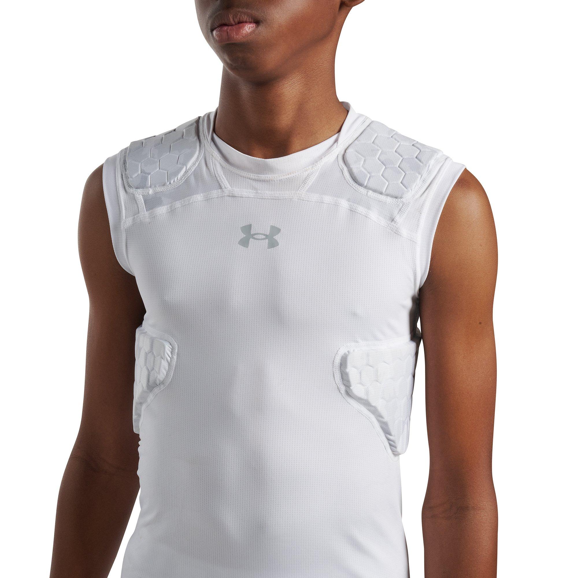 Under Armour Big Boys' Gameday Pro 5-Pad Top - Camo White/Grey - CAMO WHITE/GREY