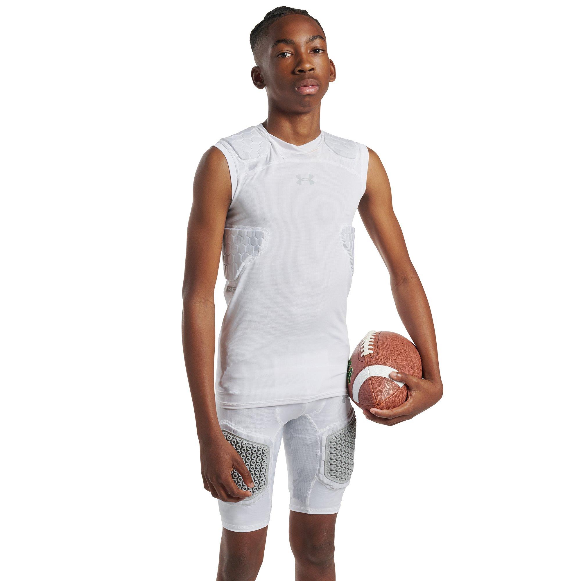 Under Armour Big Boys' Gameday Pro 5-Pad Top - Camo White/Grey - CAMO WHITE/GREY