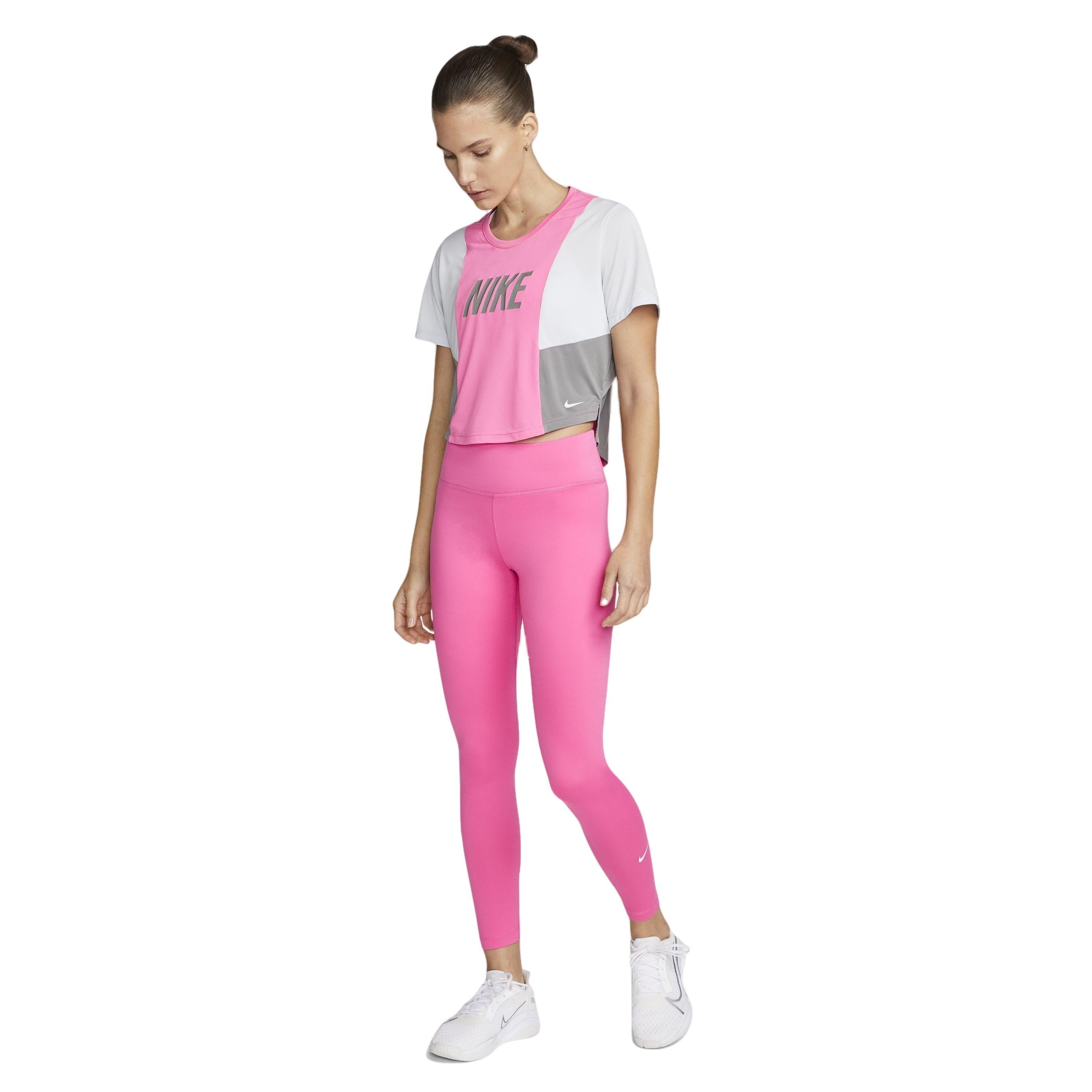 Nike Women's Therma-FIT One Mid-Rise Leggings-Pink
