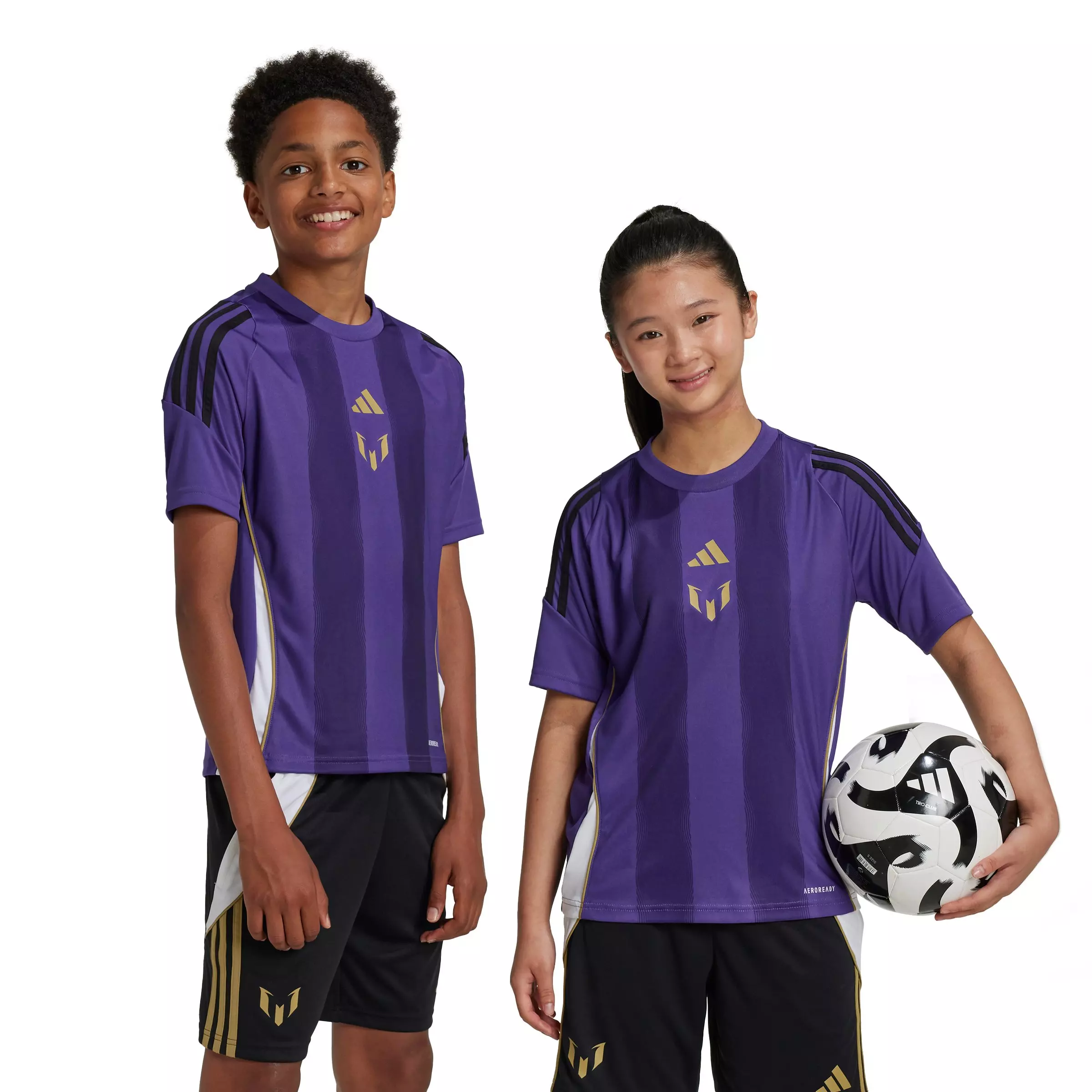 adidas Big Kids' Messi Training Jersey - Purple - PURPLE