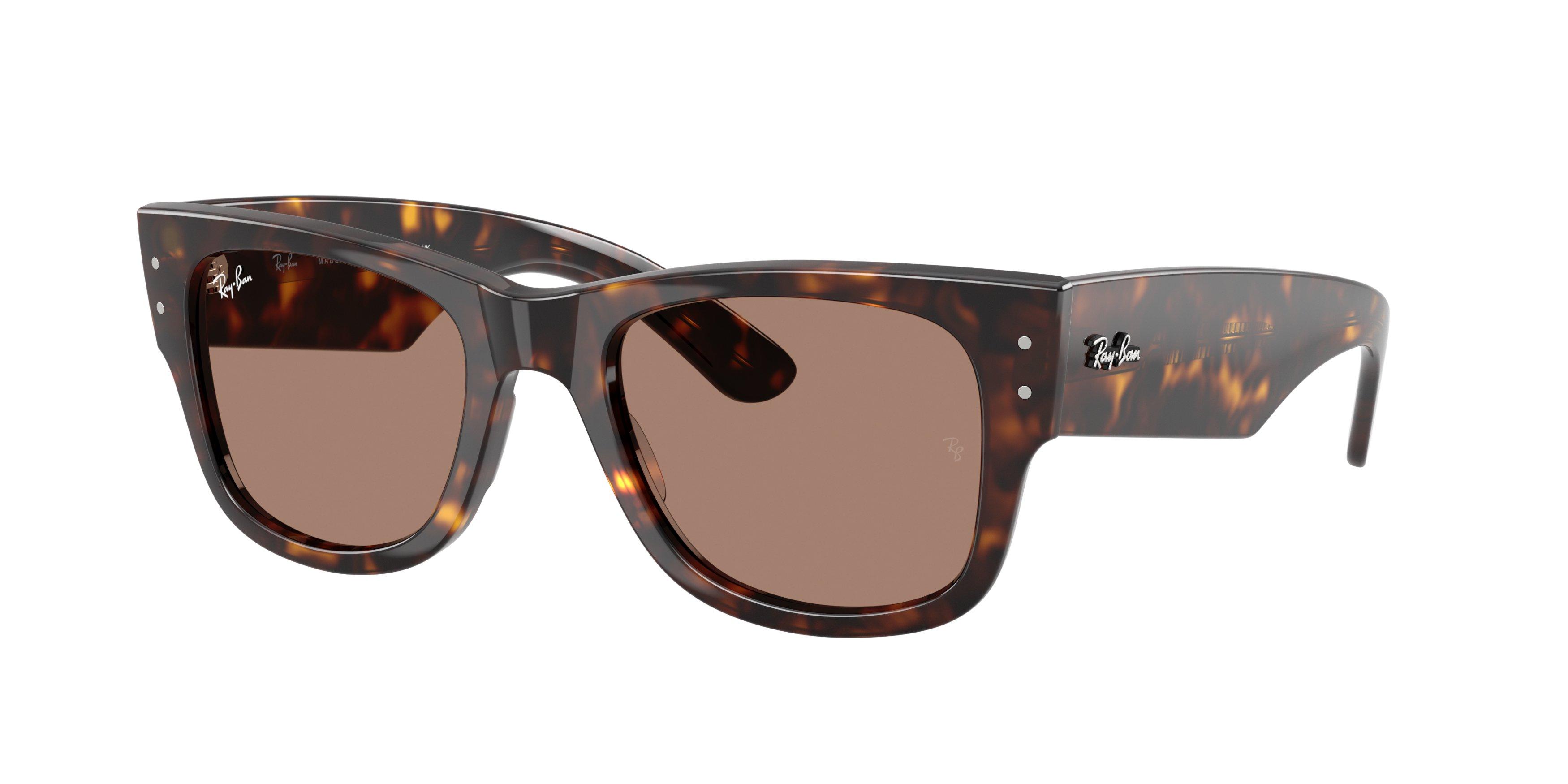 Ray-Ban Mega Wayfarer Light Violet Sunglasses - Havana - BROWN/PURPLE Thumbnail View 1