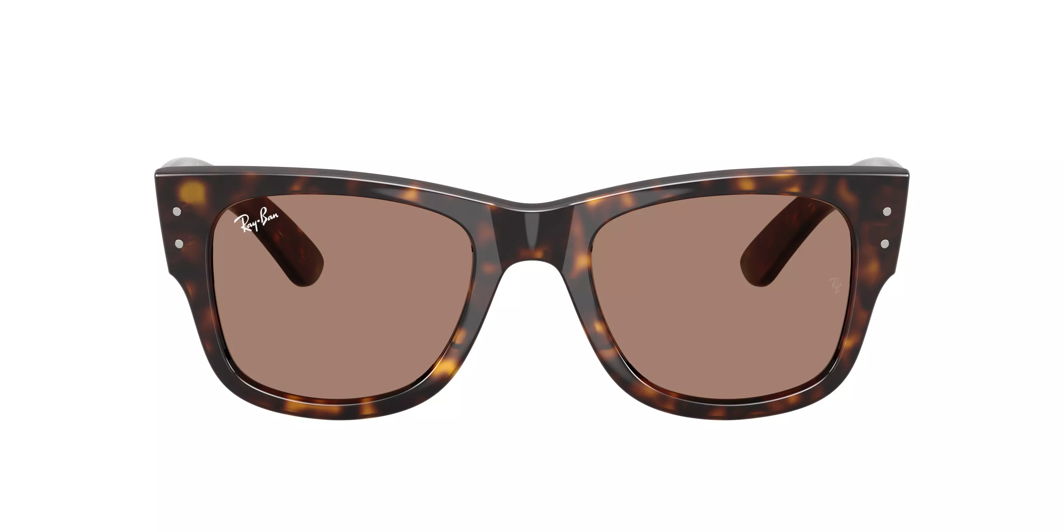 Ray-Ban Mega Wayfarer Light Violet Sunglasses - Havana - BROWN/PURPLE