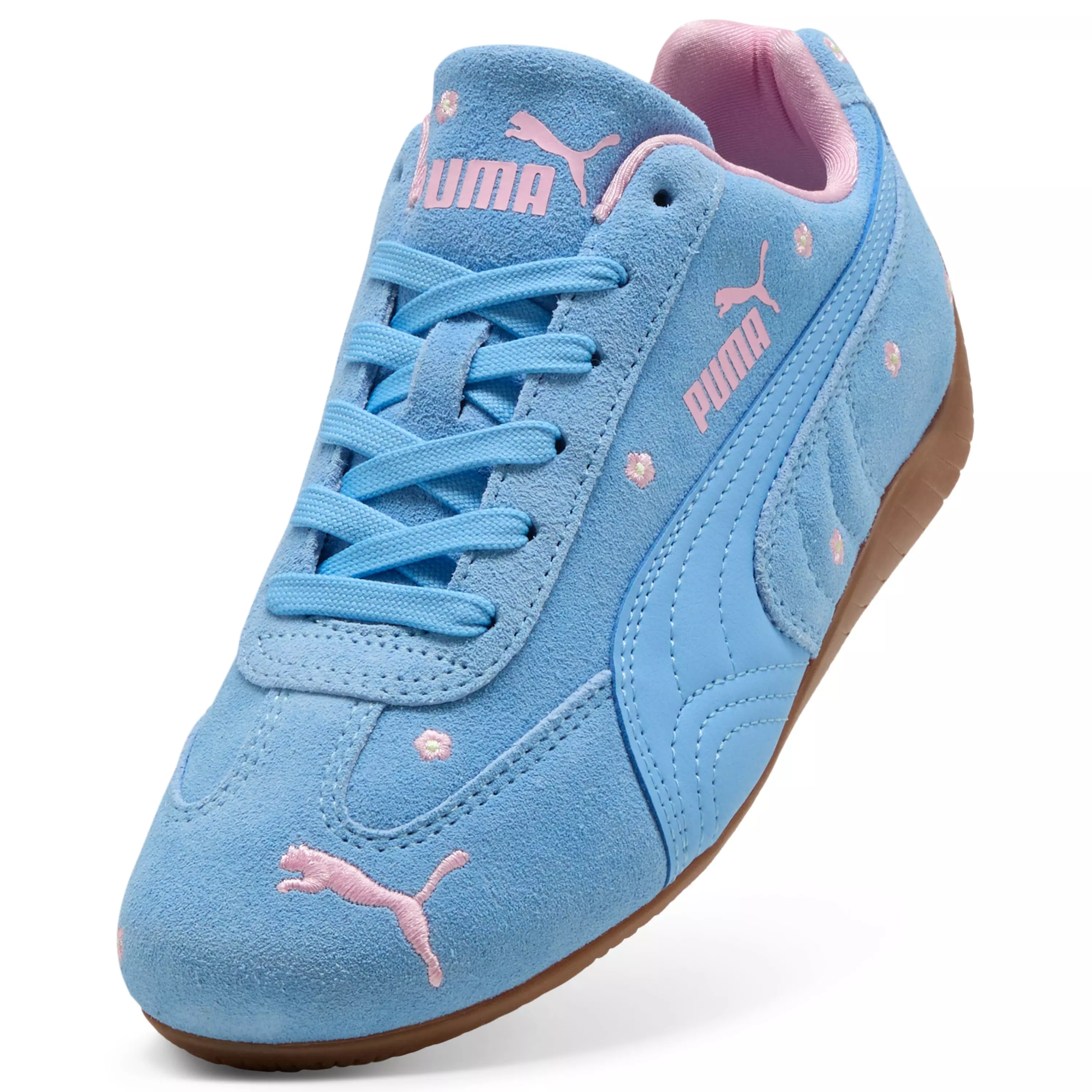 PUMA Speedcat Spring "Light Blue/Pink/Beige" Grade School Girls' Shoe - LT BLUE/PINK/BEIGE