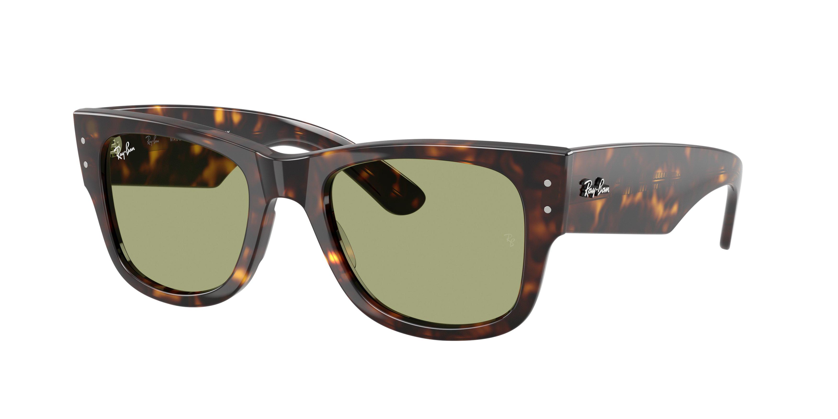 Ray-Ban Mega Wayfarer Green Sunglasses - Havana - BROWN/GREEN Thumbnail View 1