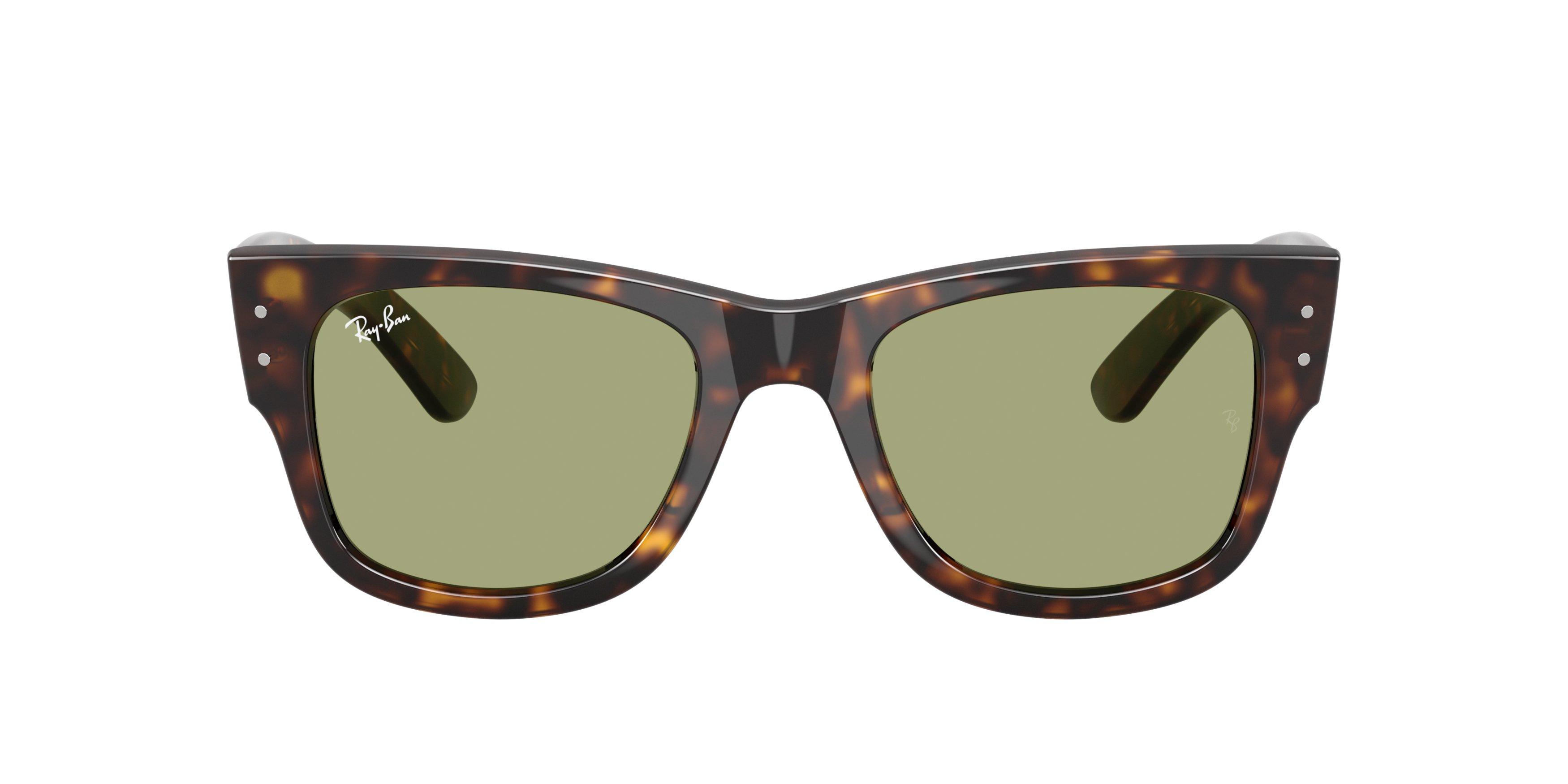 Ray-Ban Mega Wayfarer Green Sunglasses - Havana - BROWN/GREEN Thumbnail View 3
