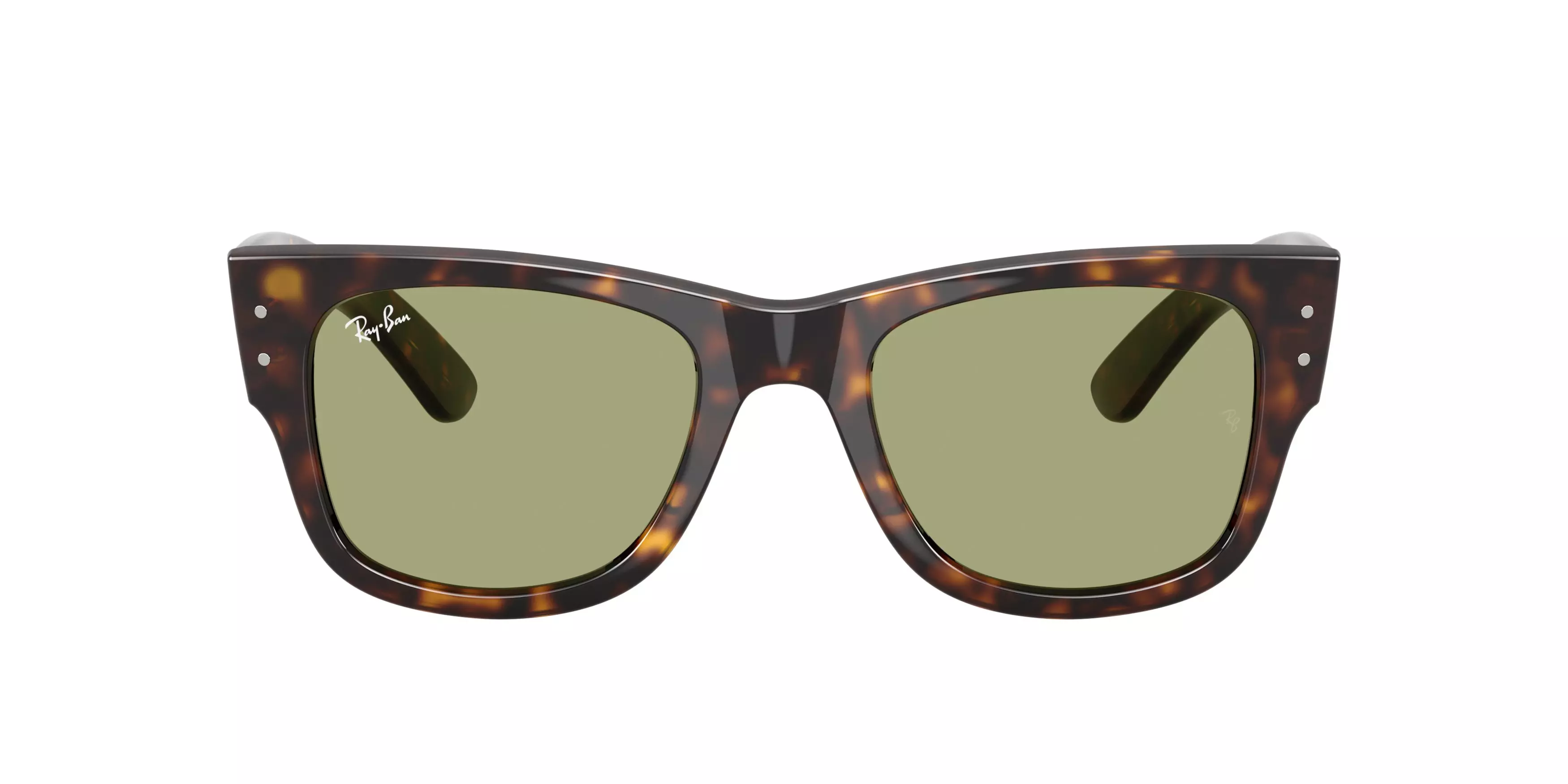 Ray-Ban Mega Wayfarer Green Sunglasses - Havana - BROWN/GREEN