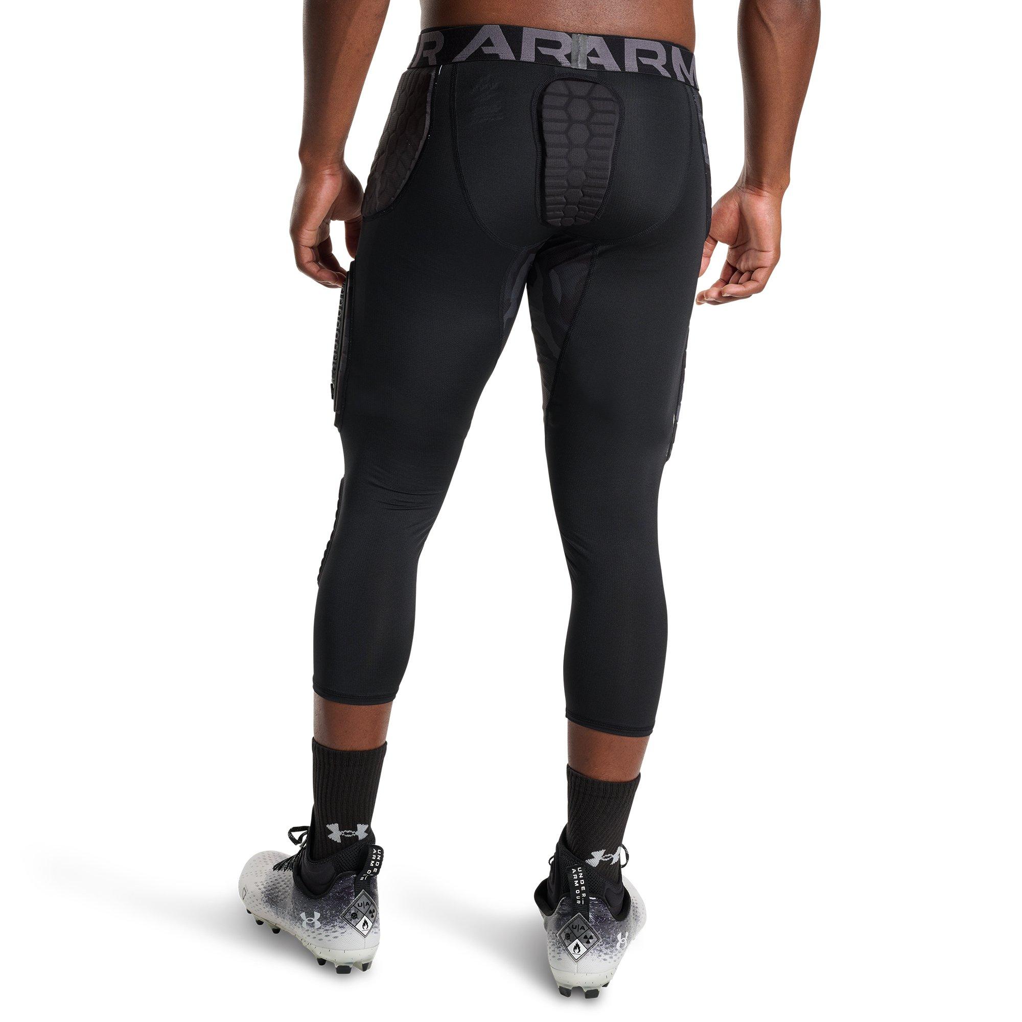 Under Armour Men's Gameday Pro 7-Pad 3/4" Tights - Camo Black/Grey - CAMO BLACK/GREY