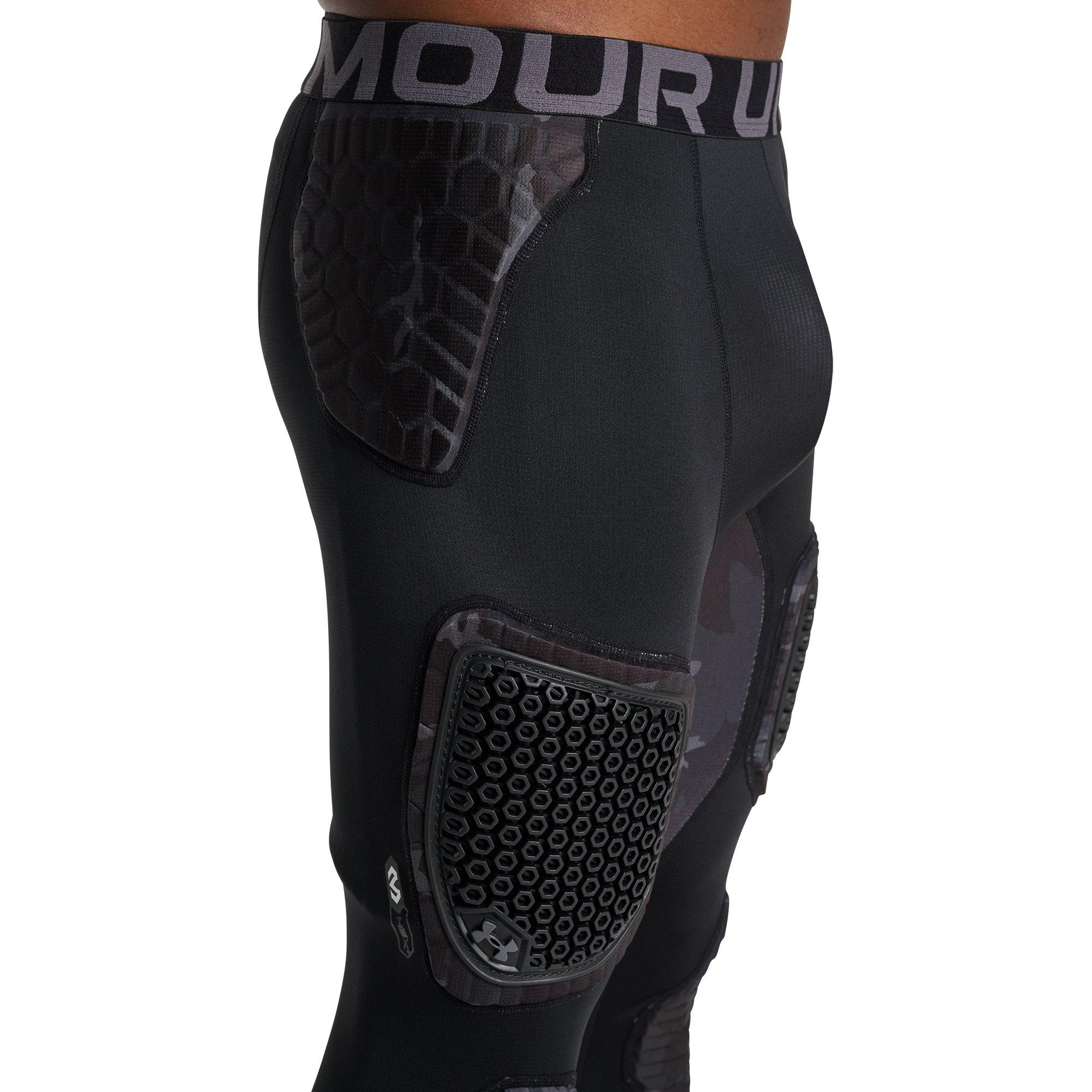 Under Armour Men's Gameday Pro 7-Pad 3/4" Tights - Camo Black/Grey - CAMO BLACK/GREY