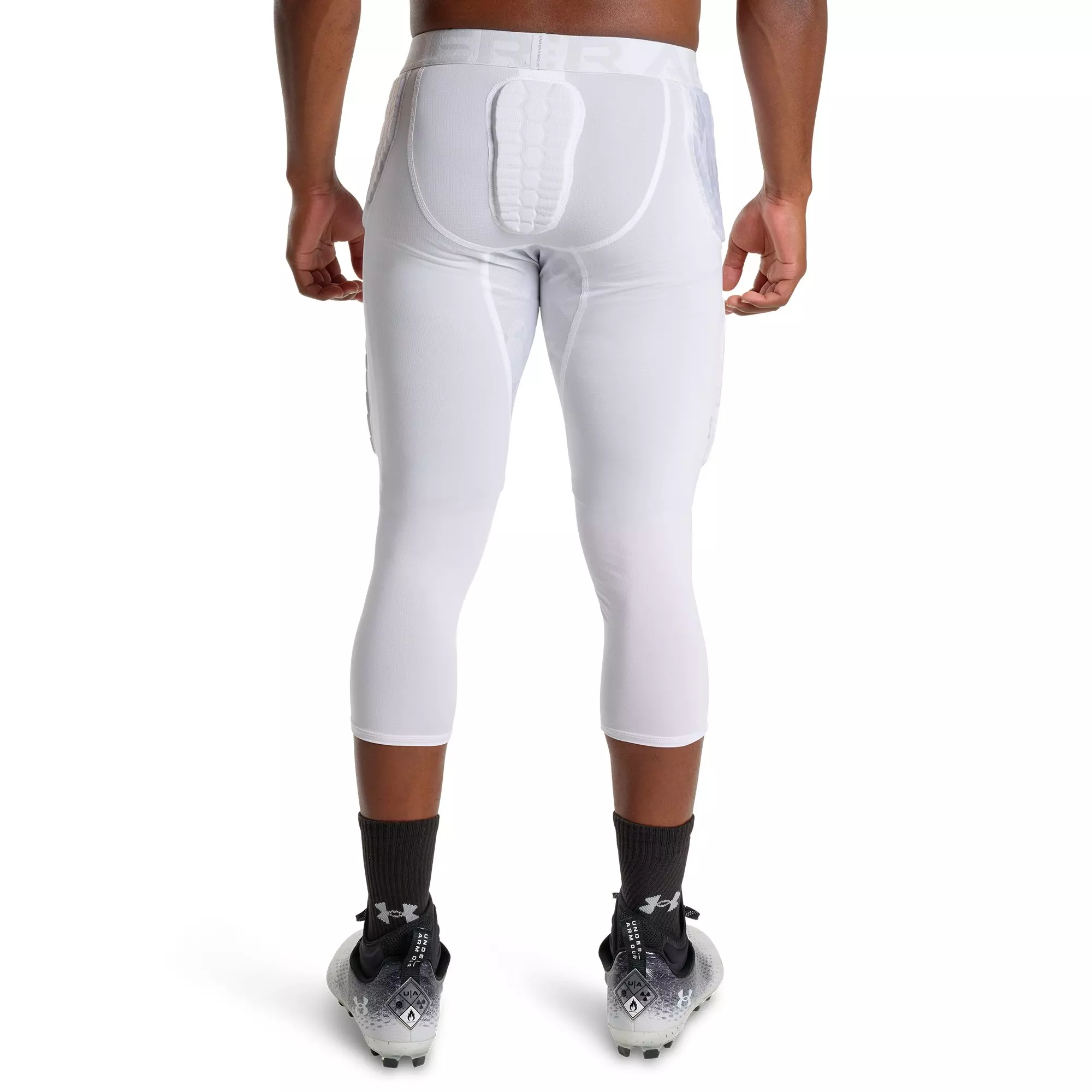 Under Armour Men's Gameday Pro 7-Pad 3/4" Tights - Camo White/Grey - CAMO WHITE/GREY