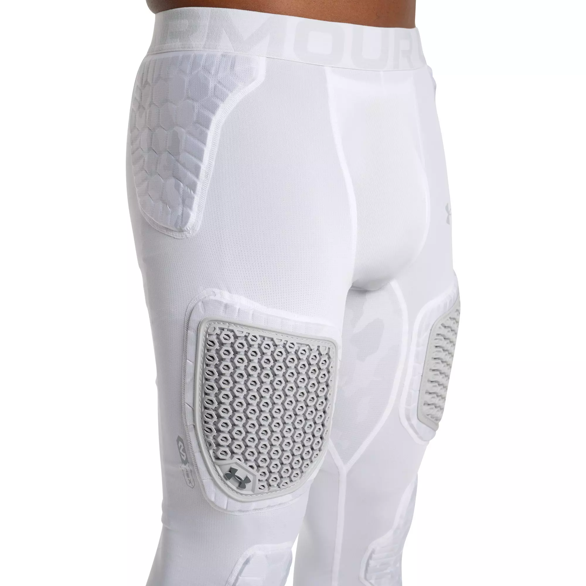 Under Armour Men's Gameday Pro 7-Pad 3/4" Tights - Camo White/Grey - CAMO WHITE/GREY