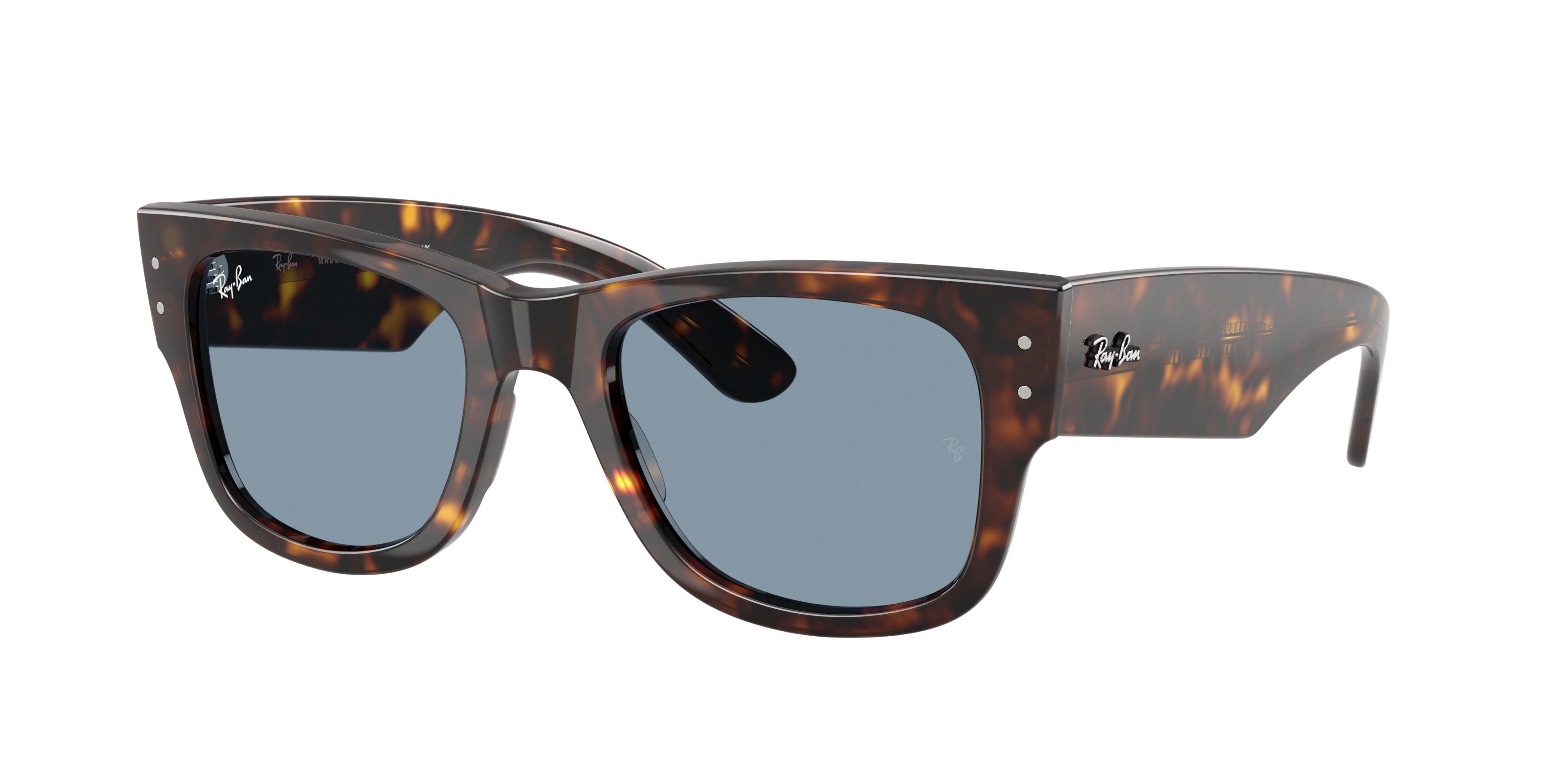Ray-Ban Mega Wayfarer Blue Sunglasses - Havana - BROWN/BLUE Thumbnail View 1
