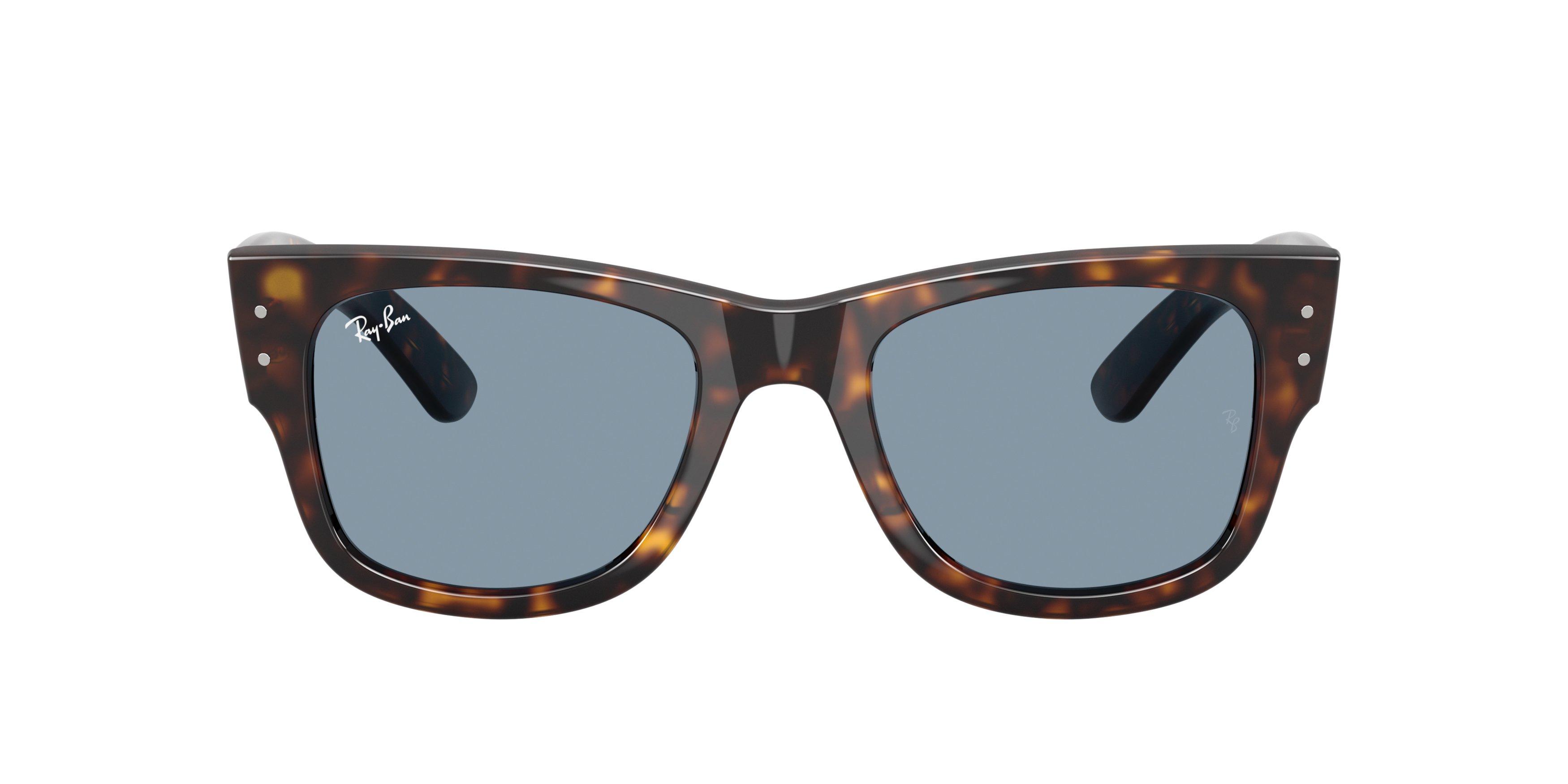 Ray-Ban Mega Wayfarer Blue Sunglasses - Havana - BROWN/BLUE Thumbnail View 3