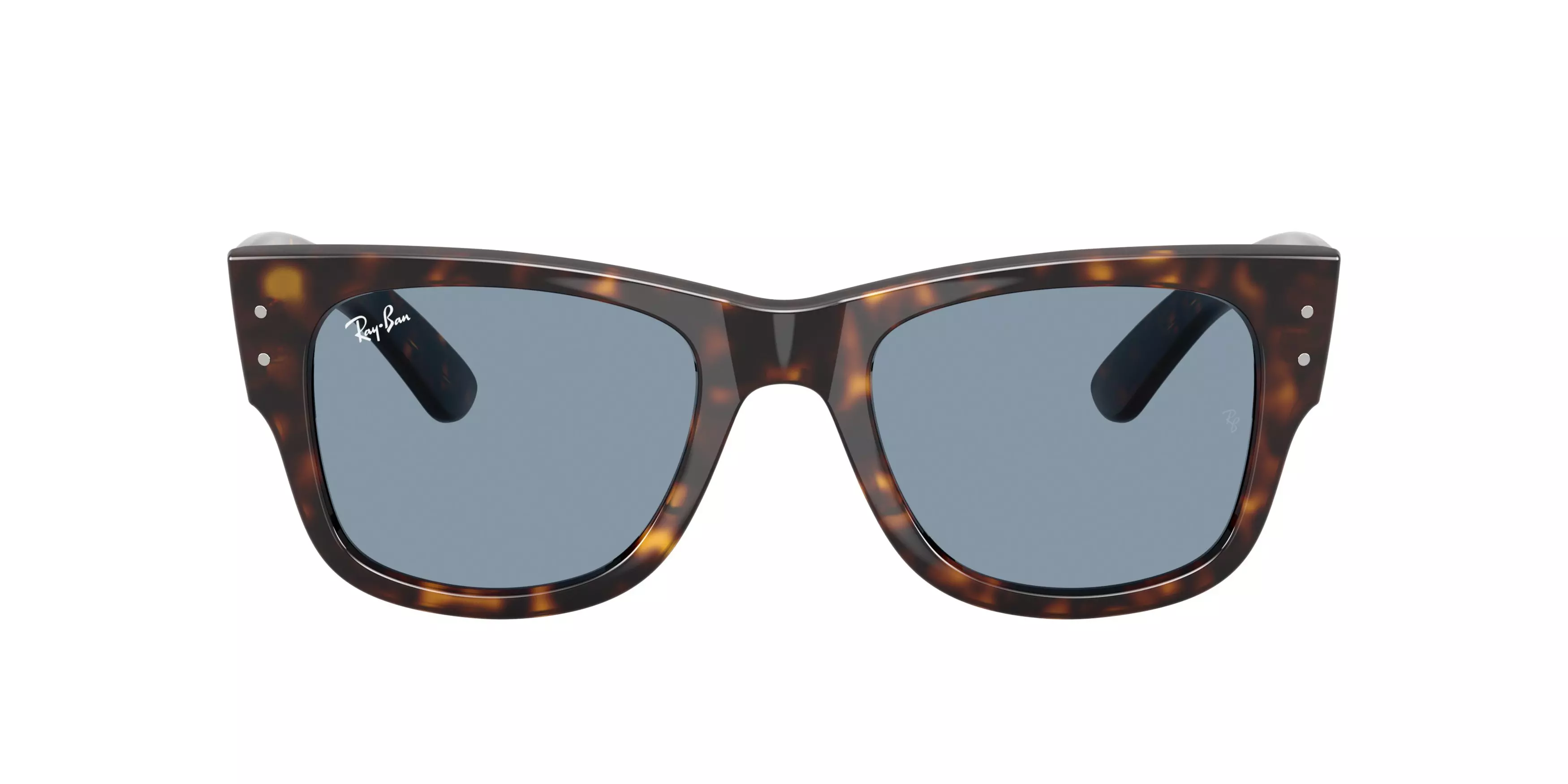 Ray-Ban Mega Wayfarer Blue Sunglasses - Havana - BROWN/BLUE