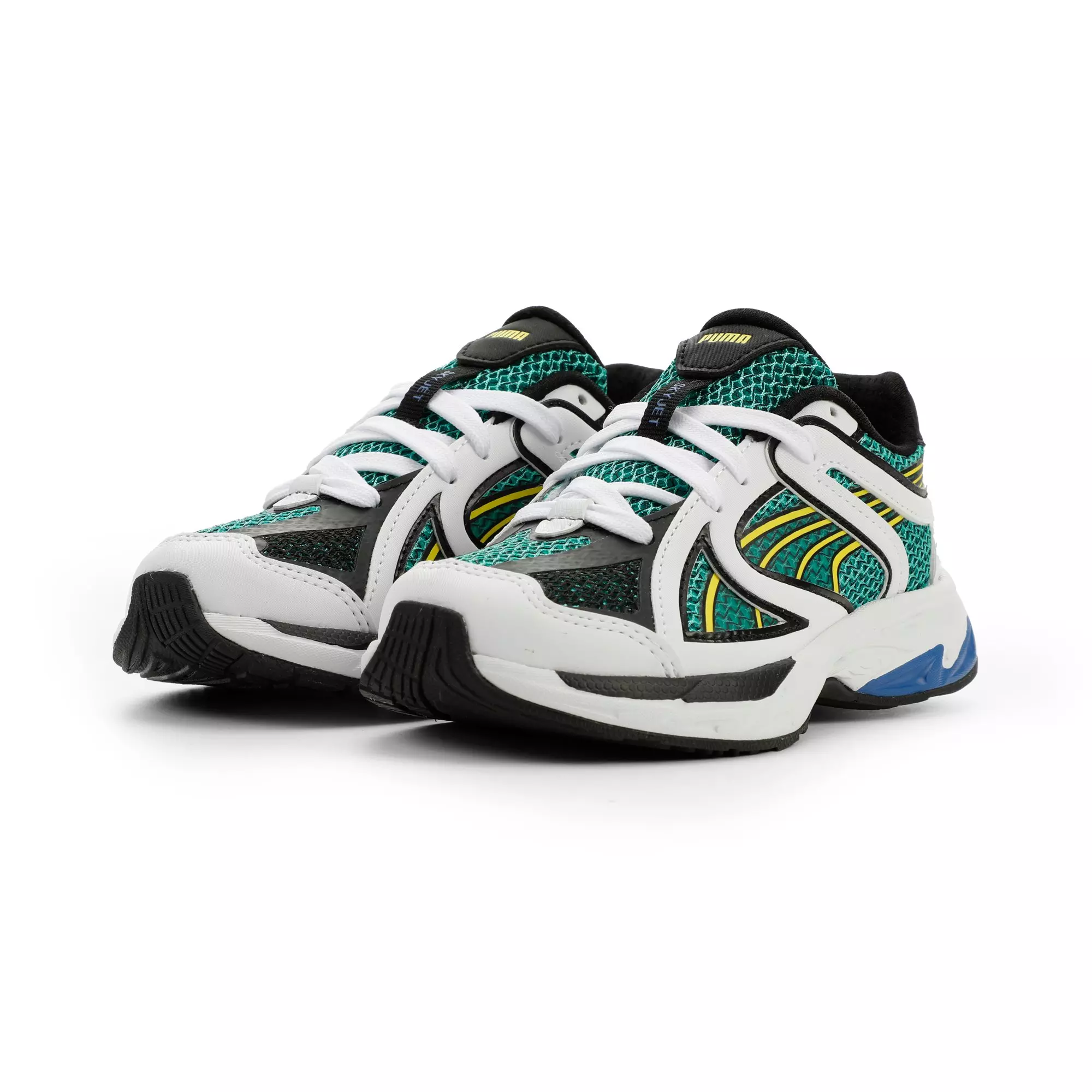 PUMA Skyjet "White/Green/Black" Preschool Boys' Shoe - WHITE/GREEN/BLACK