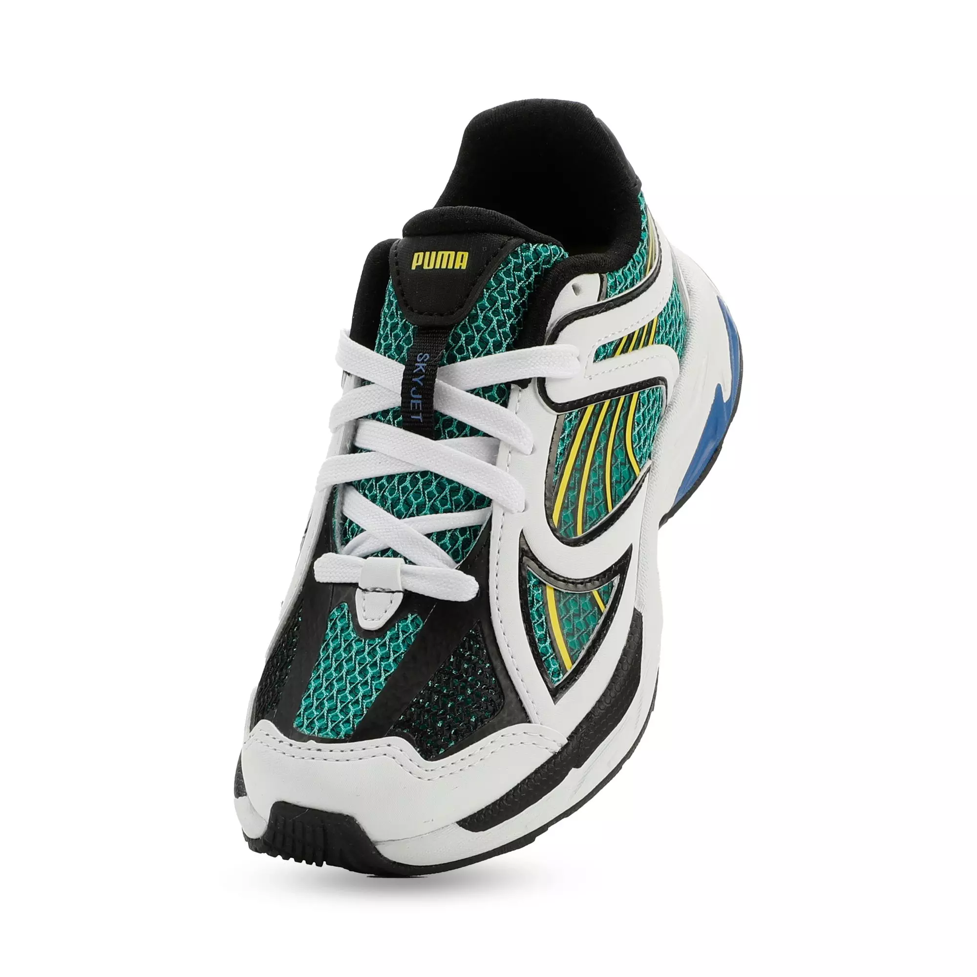PUMA Skyjet "White/Green/Black" Preschool Boys' Shoe - WHITE/GREEN/BLACK