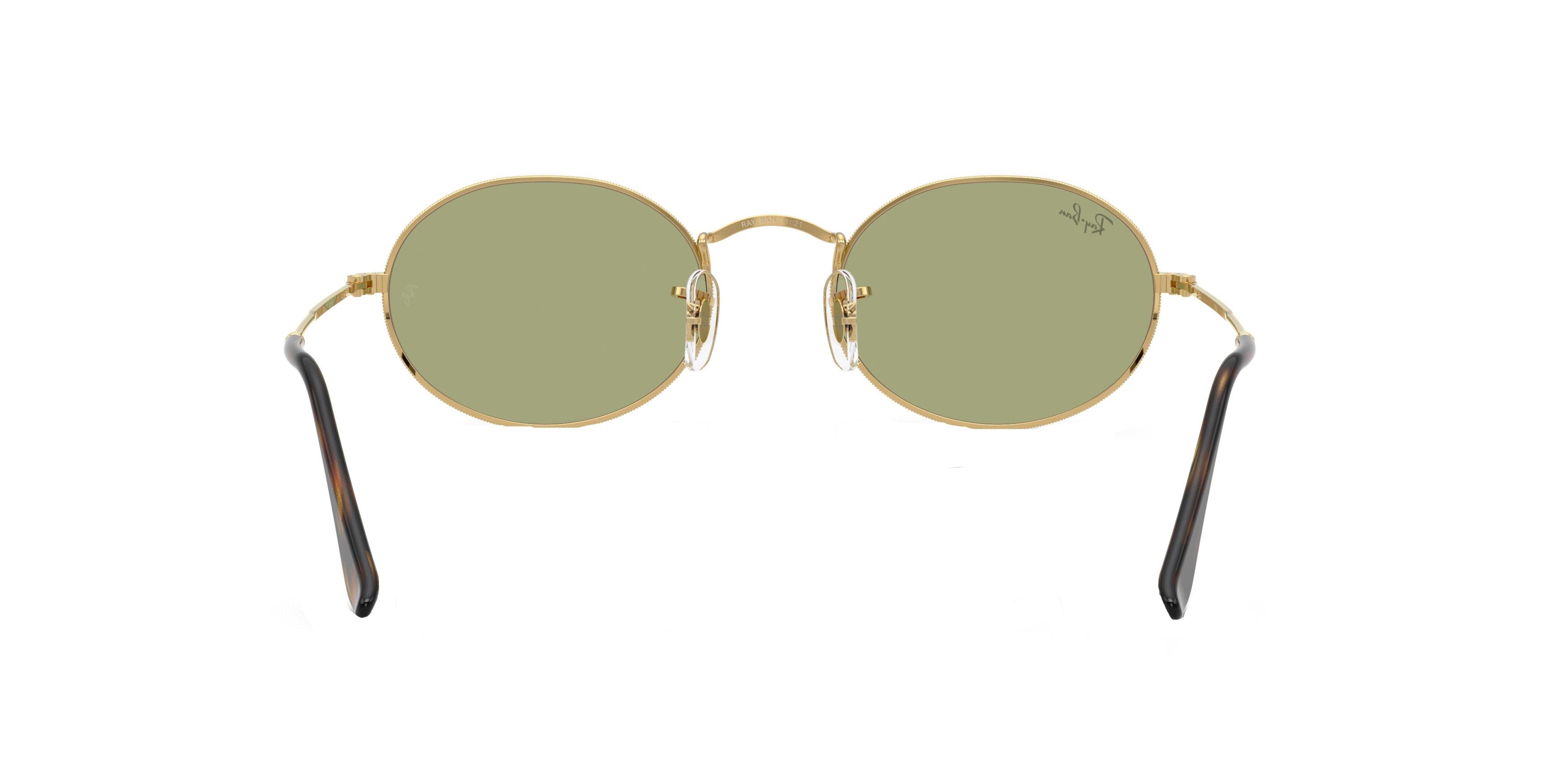 Ray-Ban Oval Flat Lenses Green Sunglasses - Arista - GOLD/GREEN Thumbnail View 2