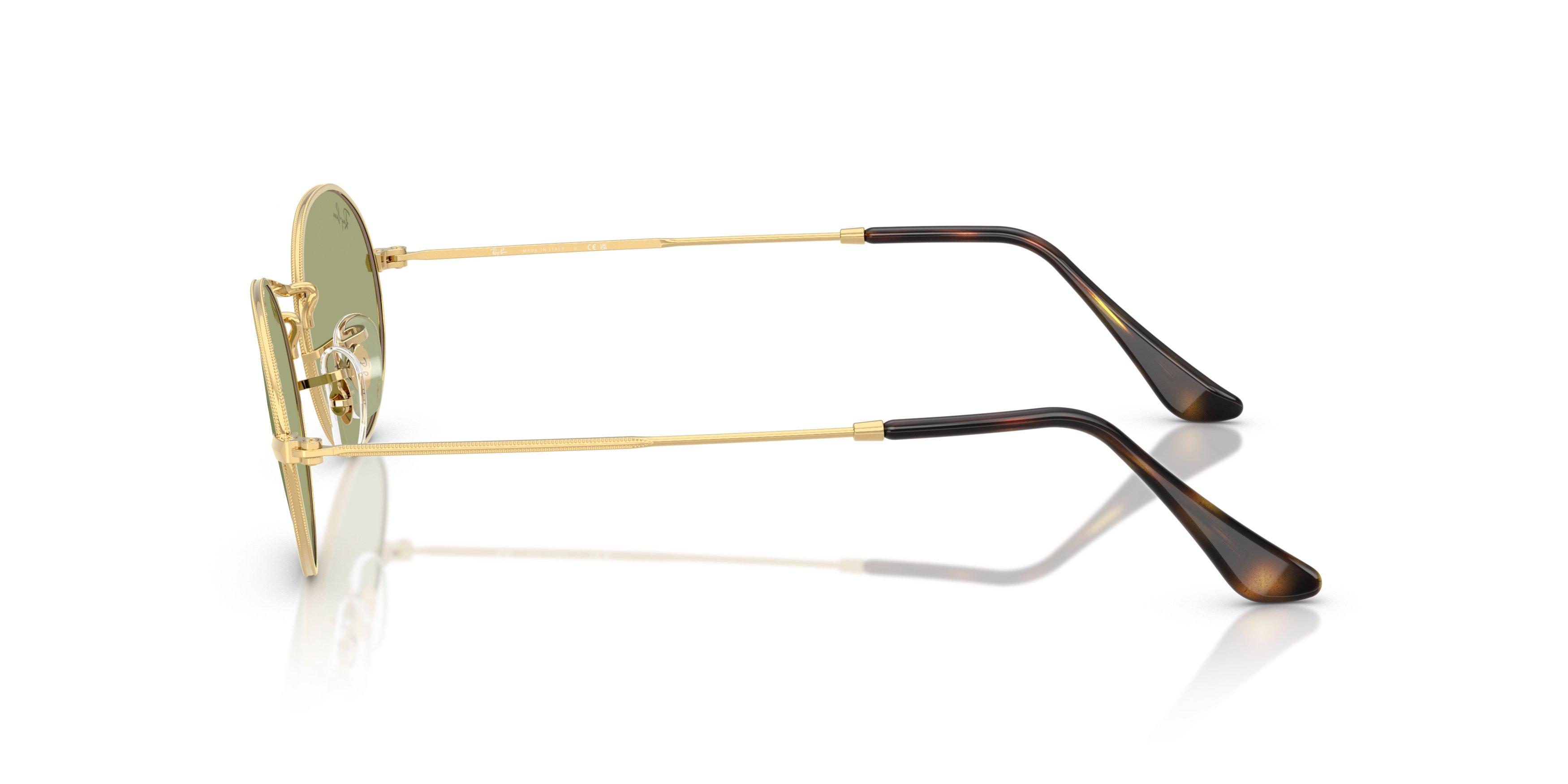 Ray-Ban Oval Flat Lenses Green Sunglasses - Arista - GOLD/GREEN Thumbnail View 6