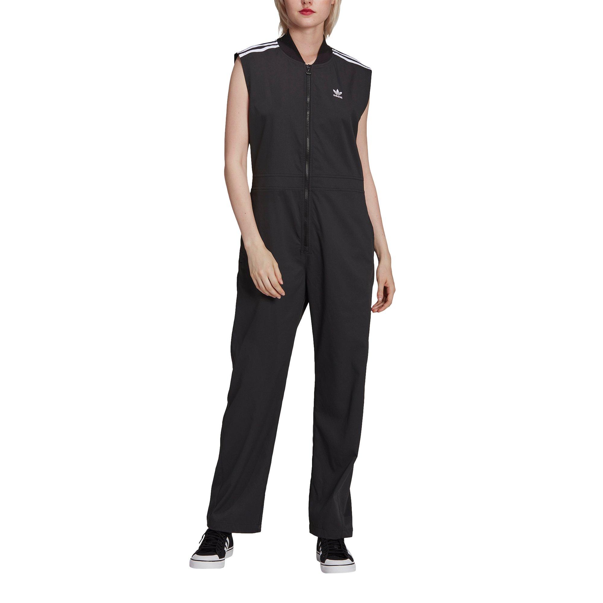 adidas Originals Women's Adicolor Classics Loose Jumpsuit-Black - BLACK Thumbnail View 1