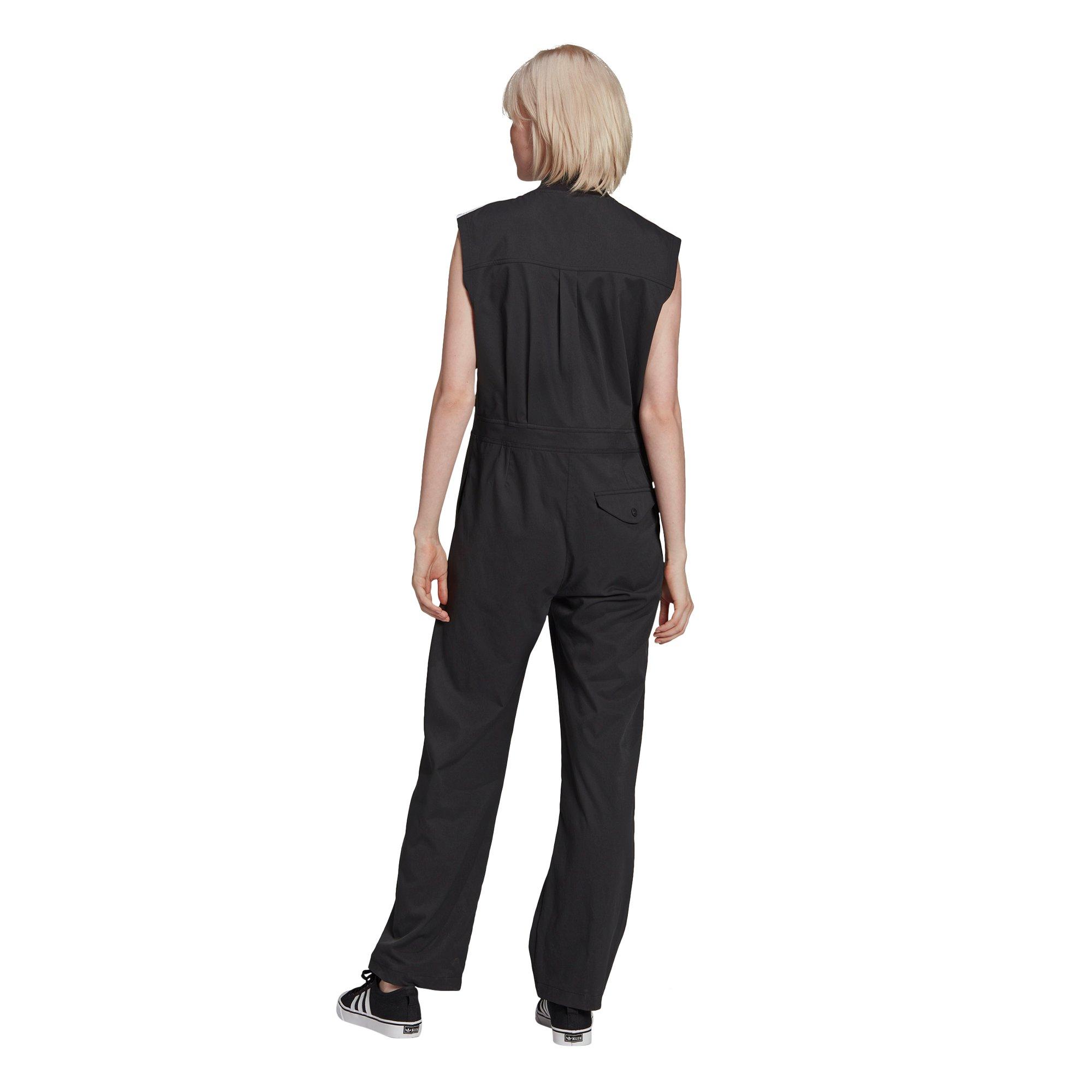 adidas Originals Women's Adicolor Classics Loose Jumpsuit-Black - BLACK Thumbnail View 2