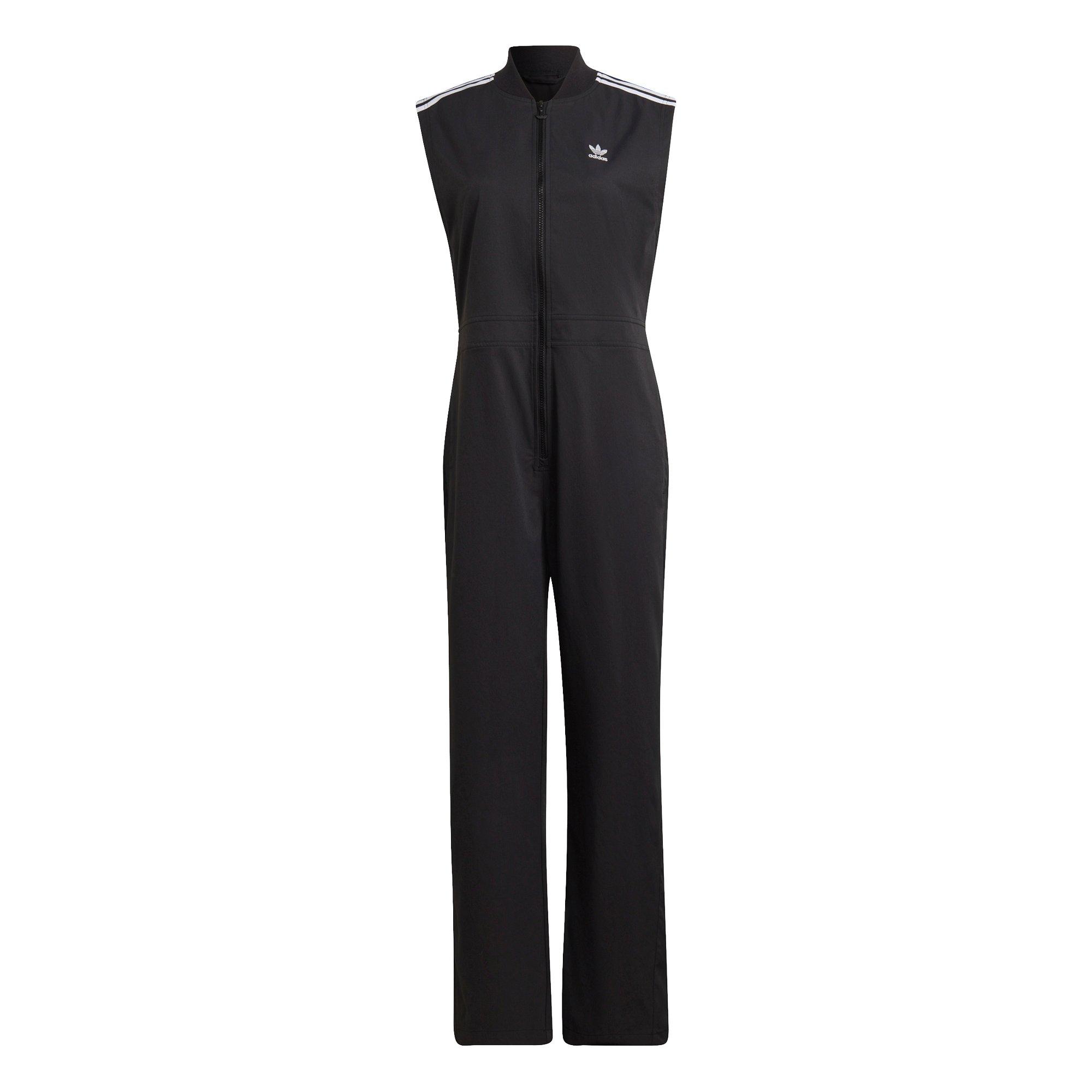 adidas Originals Women's Adicolor Classics Loose Jumpsuit-Black - BLACK Thumbnail View 6