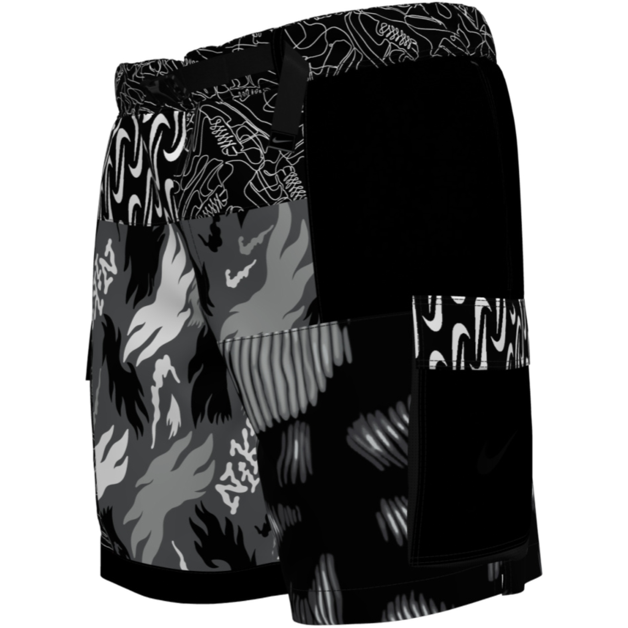 Nike Swim Men's What The 7" Volley Shorts - BLACK Thumbnail View 1